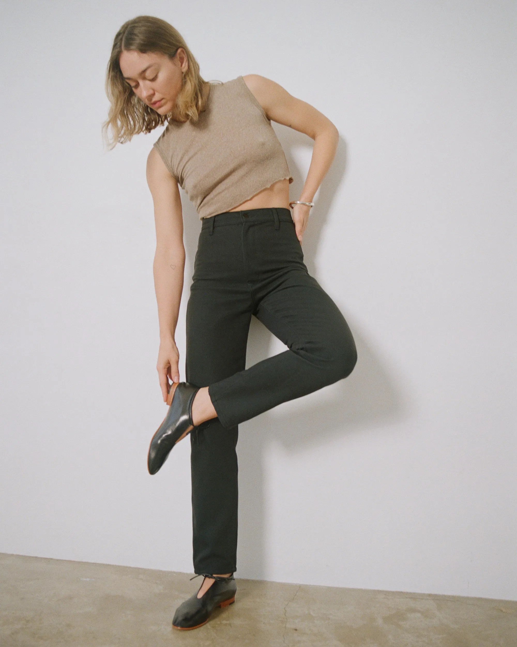 Tasi Crop, Regen Silk Noil Jersey, Twig Heather sold by Ozma product image thumbnail 3
