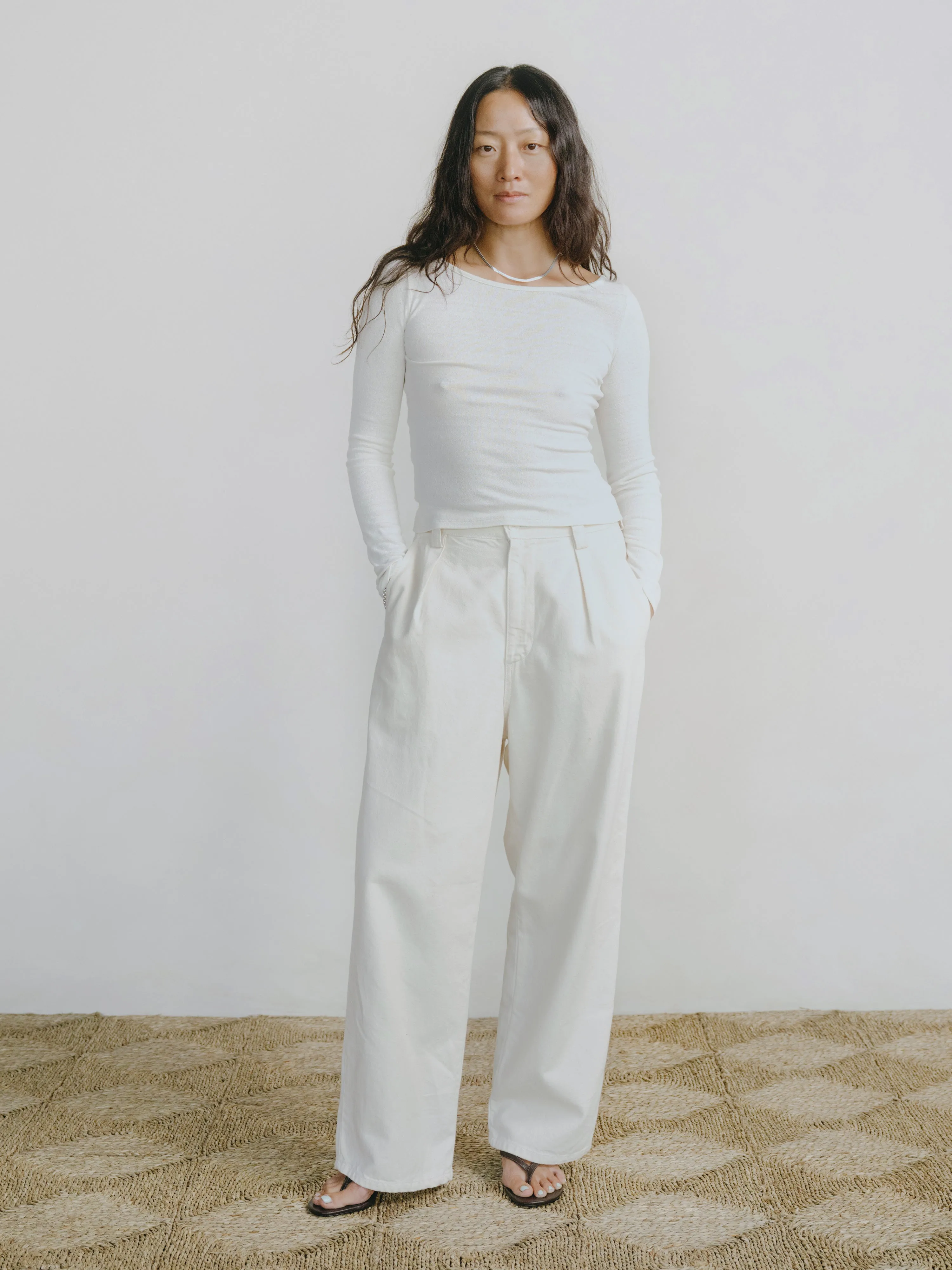 Field Pant, Tencel Bull Denim, Putty sold by Ozma