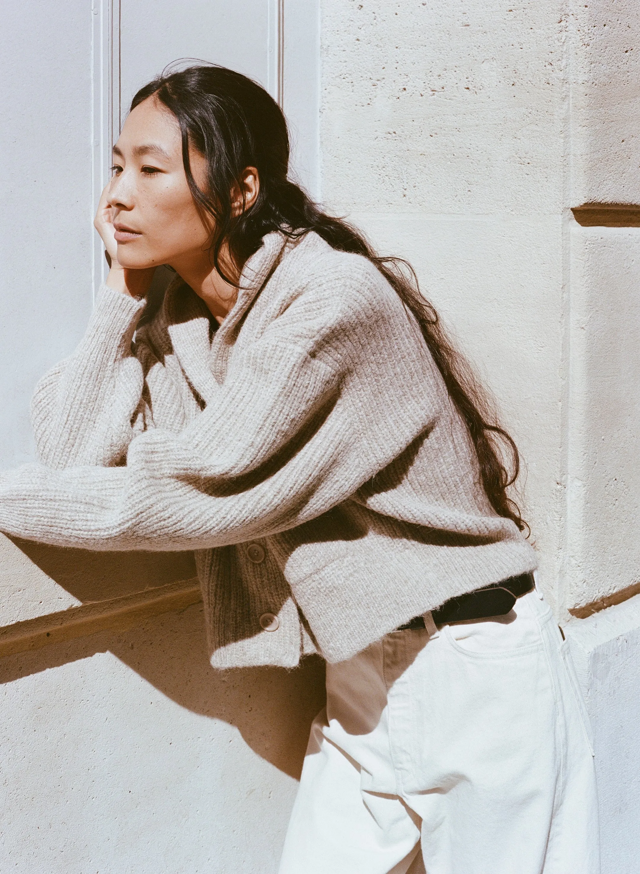 Sloan Cardigan, Alpaca Blend, Brush sold by Ozma product image thumbnail 2