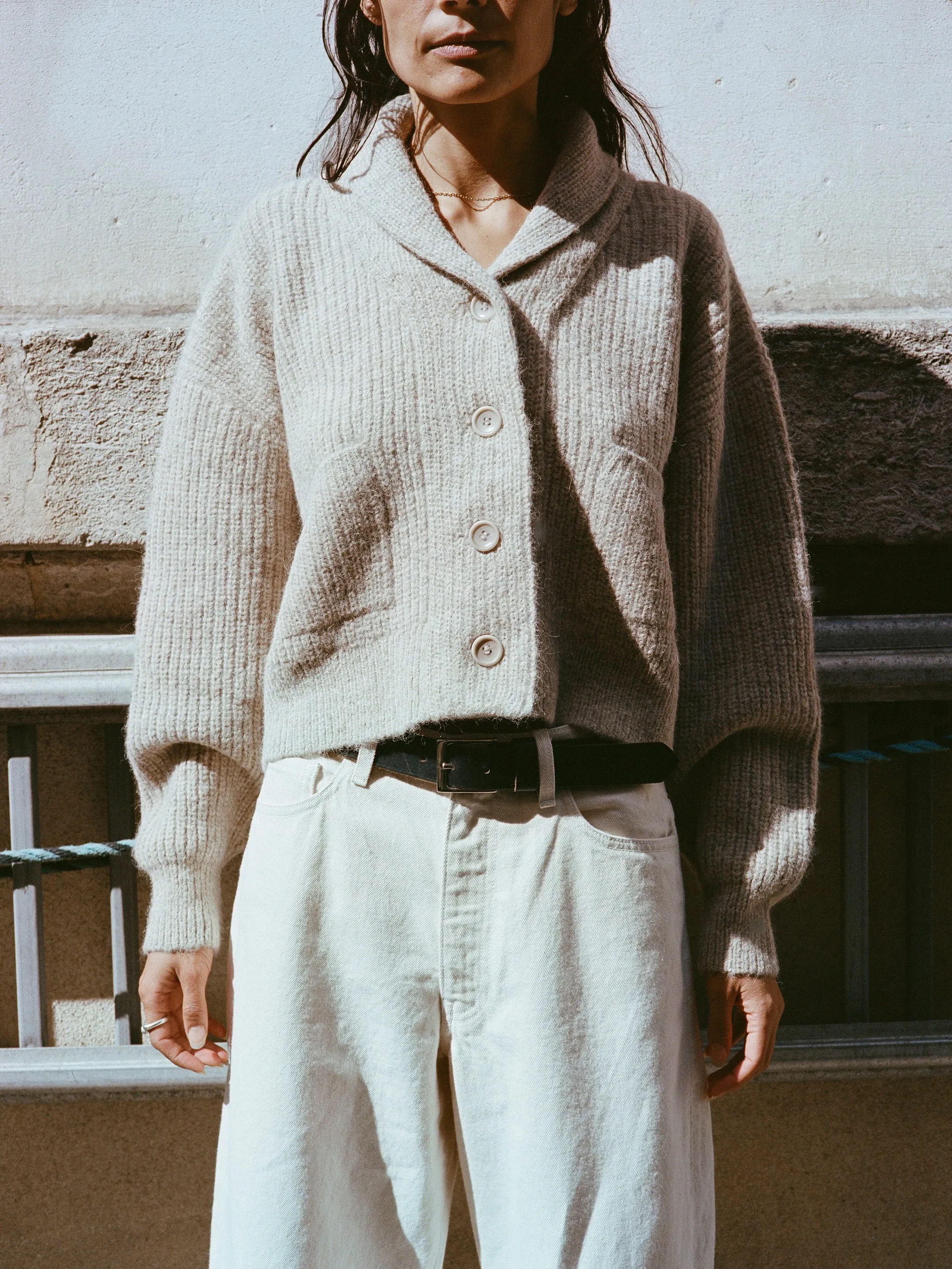 Sloan Cardigan, Alpaca Blend, Brush sold by Ozma product image thumbnail 4