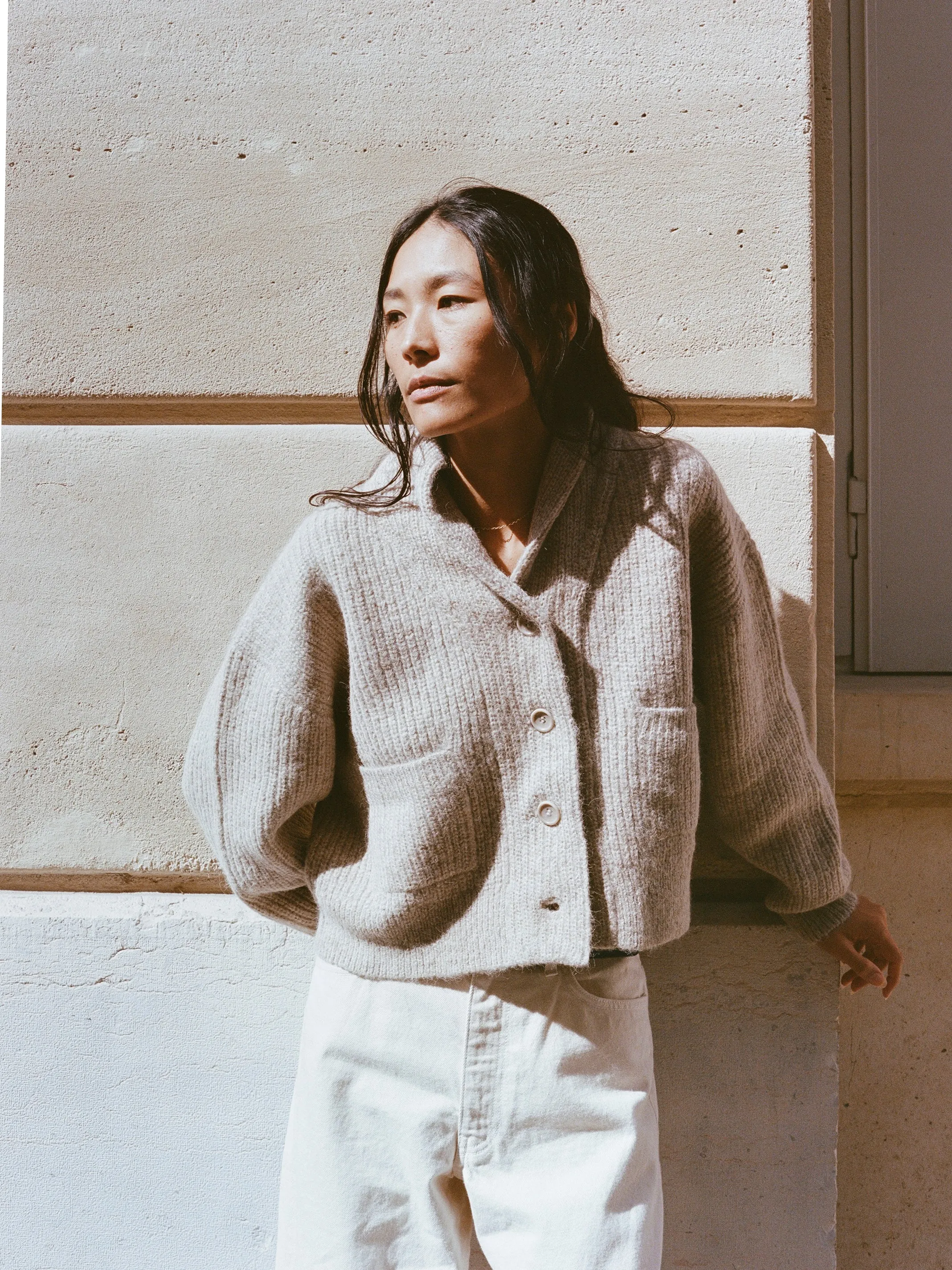 Sloan Cardigan, Alpaca Blend, Brush sold by Ozma product image thumbnail 3