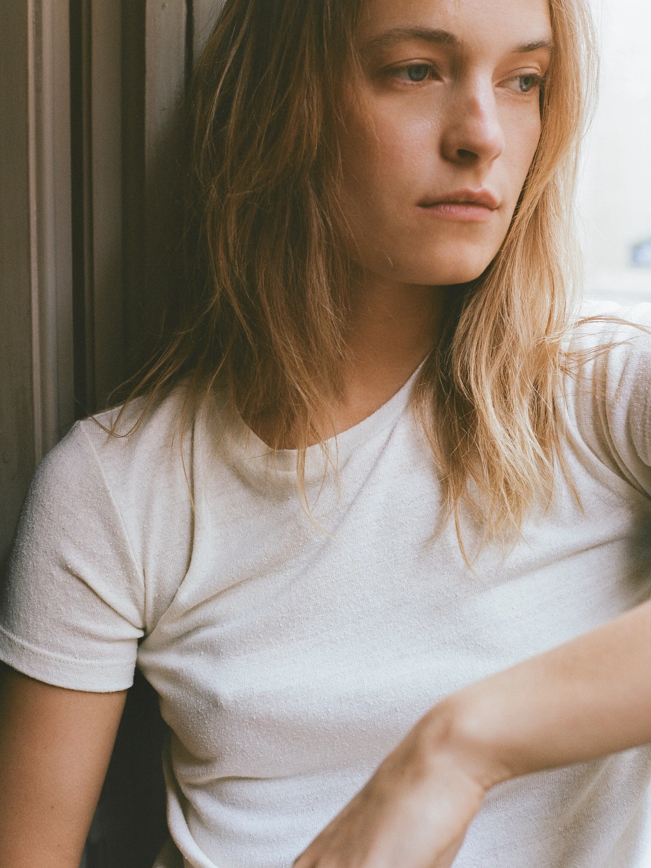 Classic Tee, Regen Silk Noil Jersey, Natural sold by Ozma product image thumbnail 2