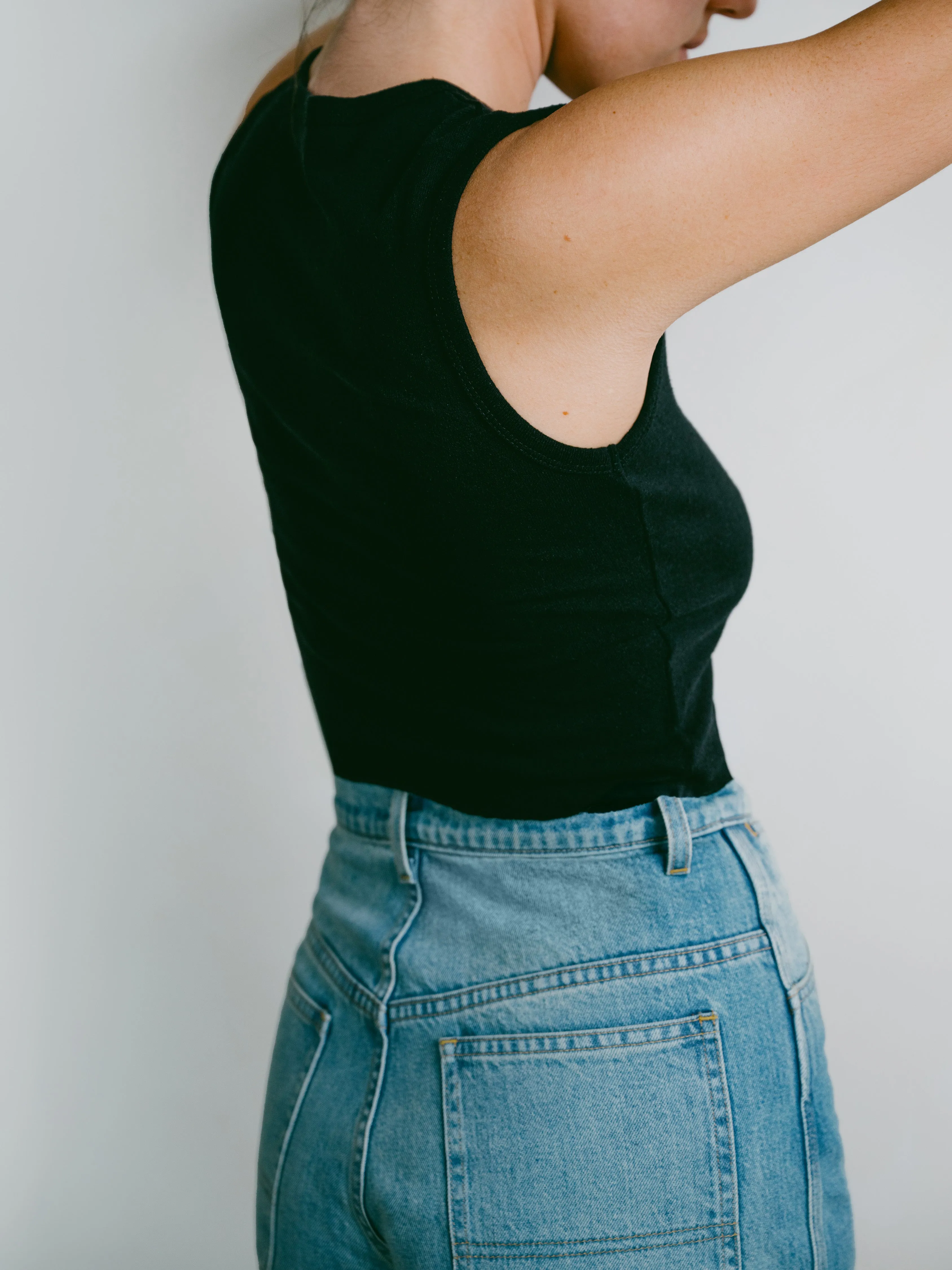 Tasi Crop, Regen Silk Noil Jersey, Black sold by Ozma product image thumbnail 3