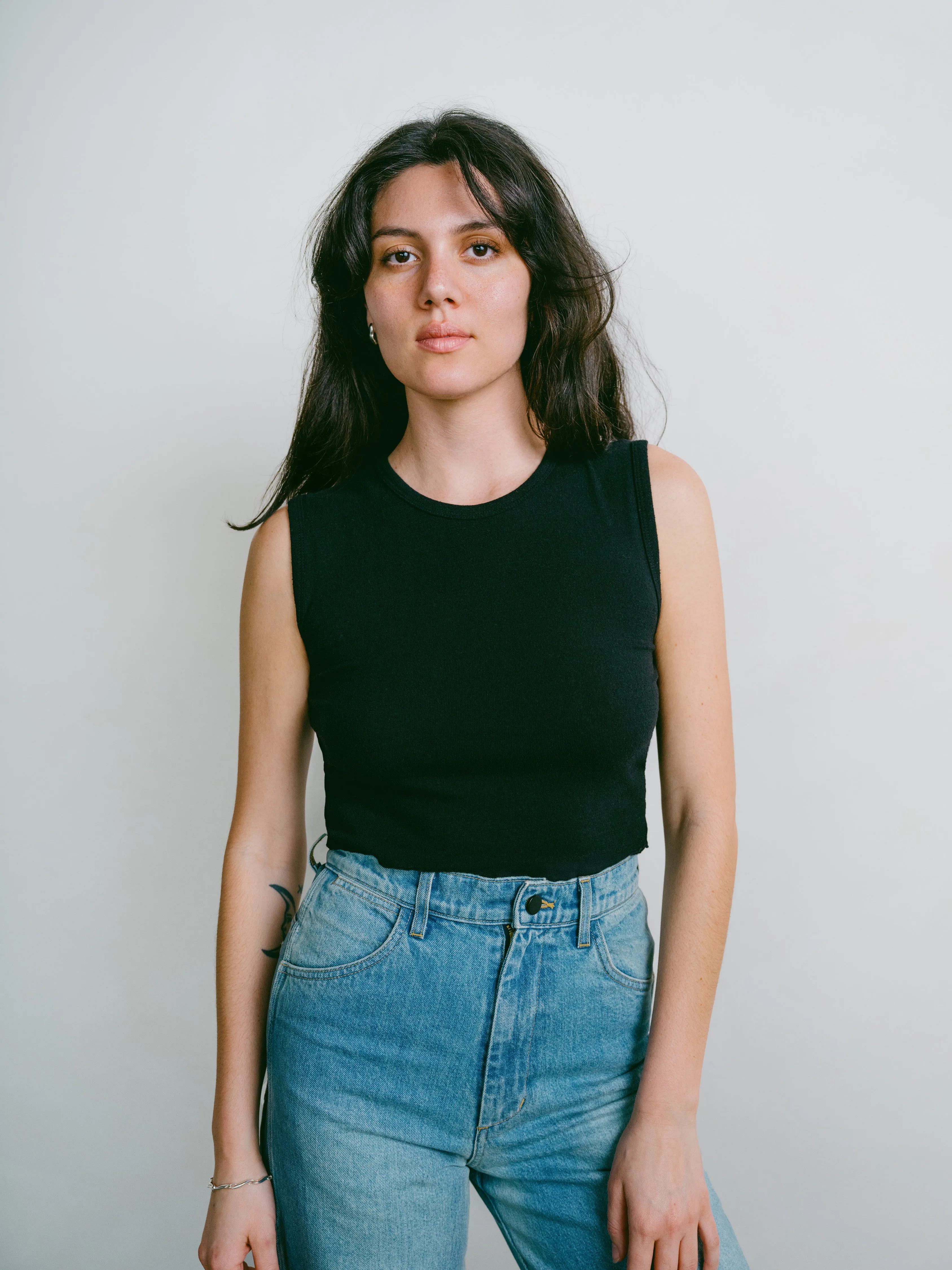 Tasi Crop, Regen Silk Noil Jersey, Black sold by Ozma product image thumbnail 4