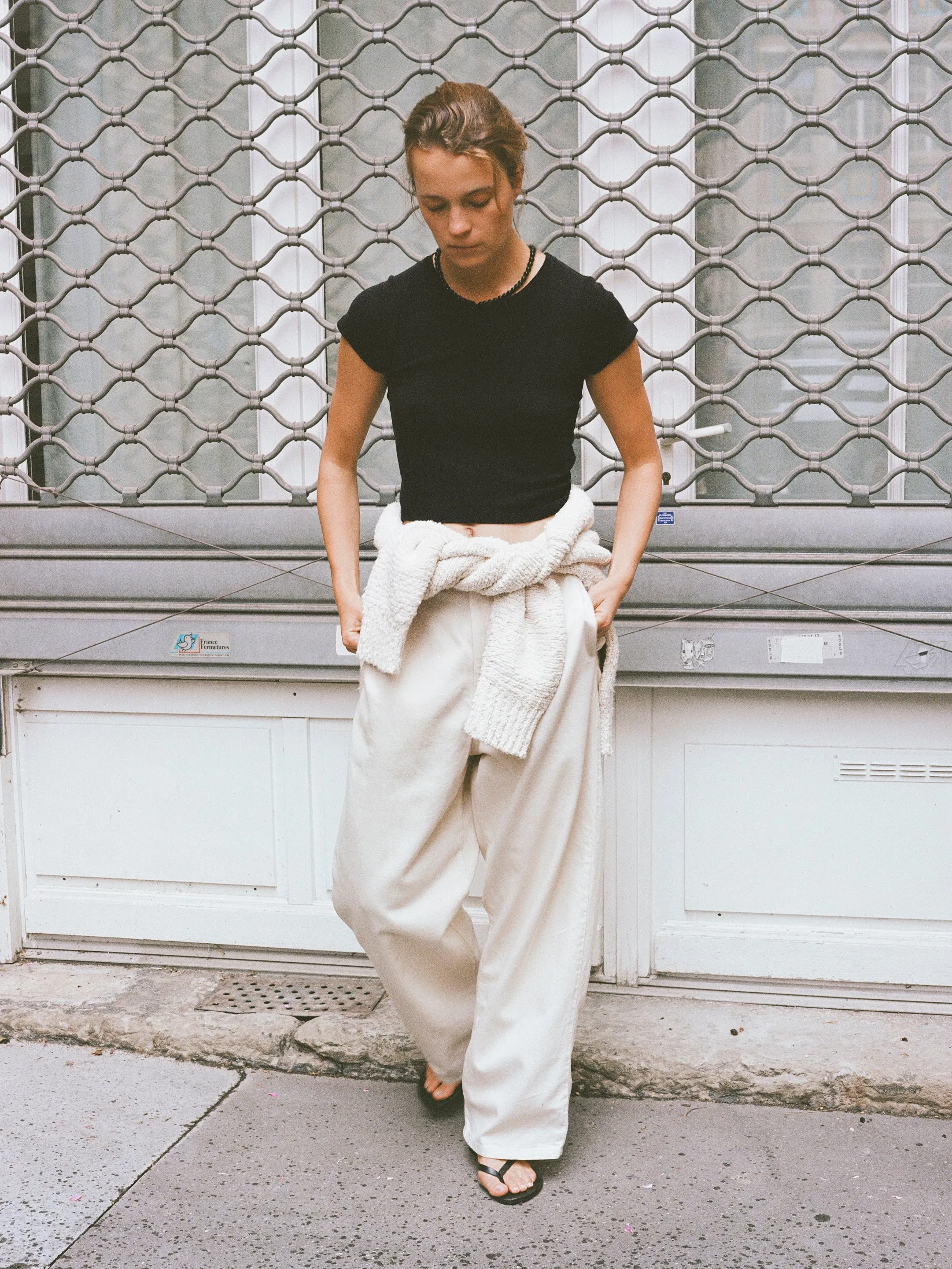 Lou Tee, Regen Silk Noil Jersey, Black sold by Ozma product image thumbnail 2