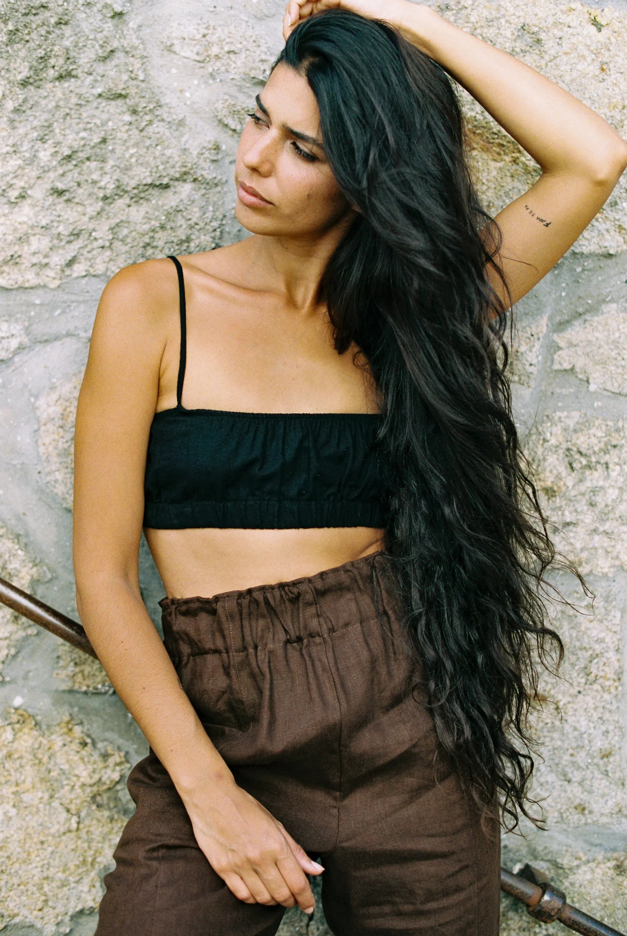 House Top, Regen Silk Noil, Black sold by Ozma product image thumbnail 3