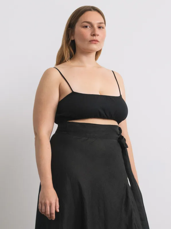 House Top, Regen Silk Noil, Black sold by Ozma