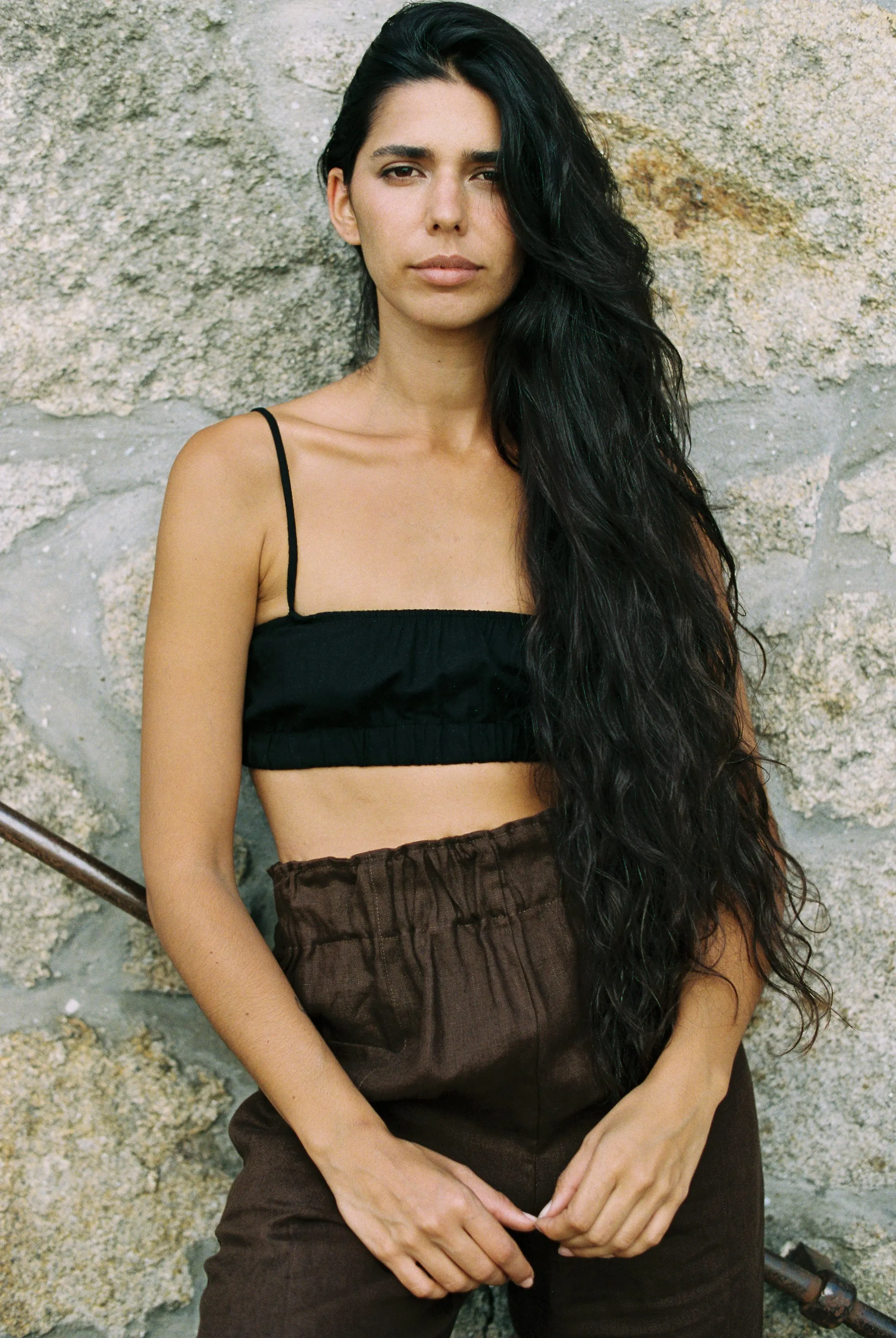 House Top, Regen Silk Noil, Black sold by Ozma product image thumbnail 4