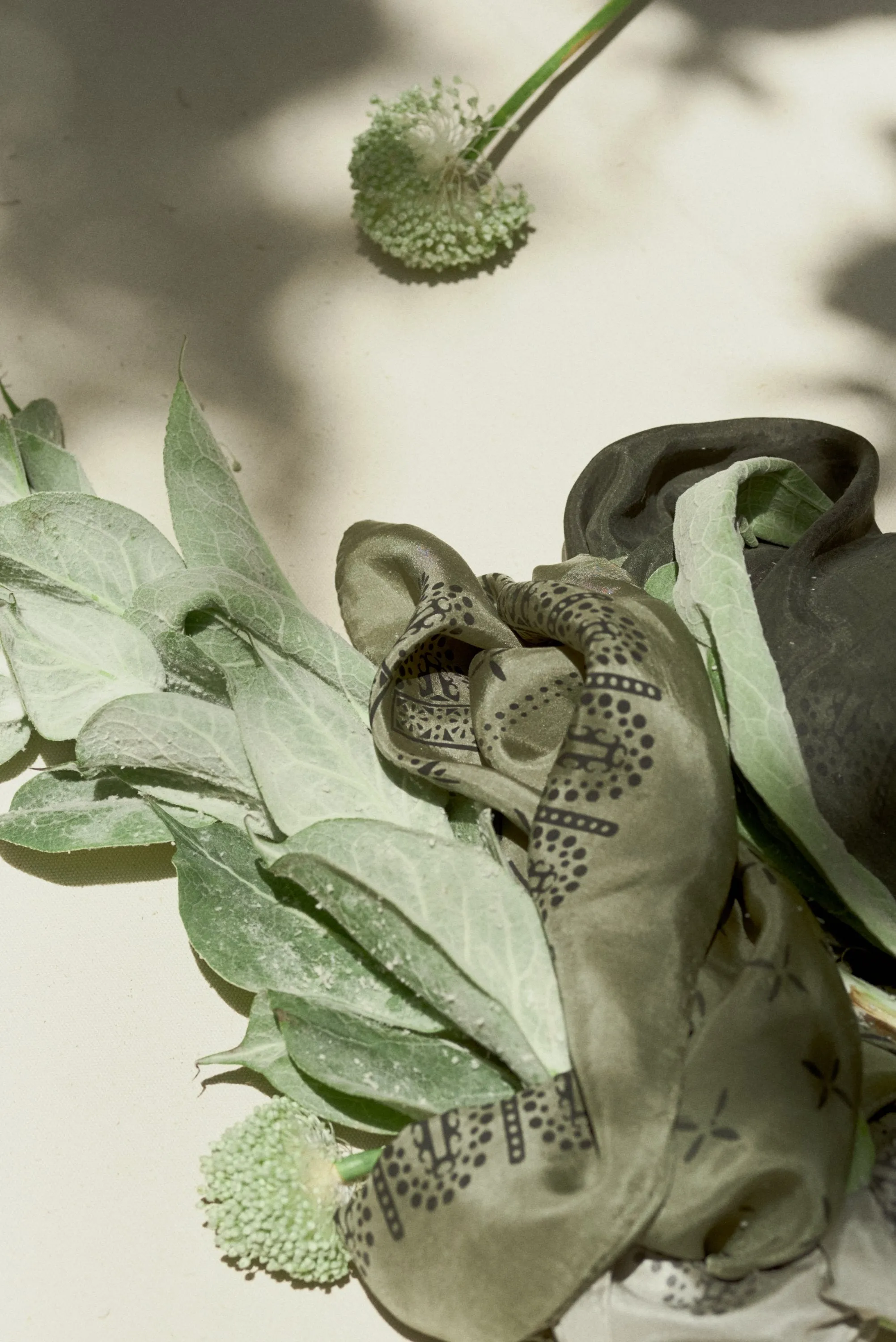 1930s Bandana, Regen Silk, Avocado sold by Ozma product image thumbnail 3