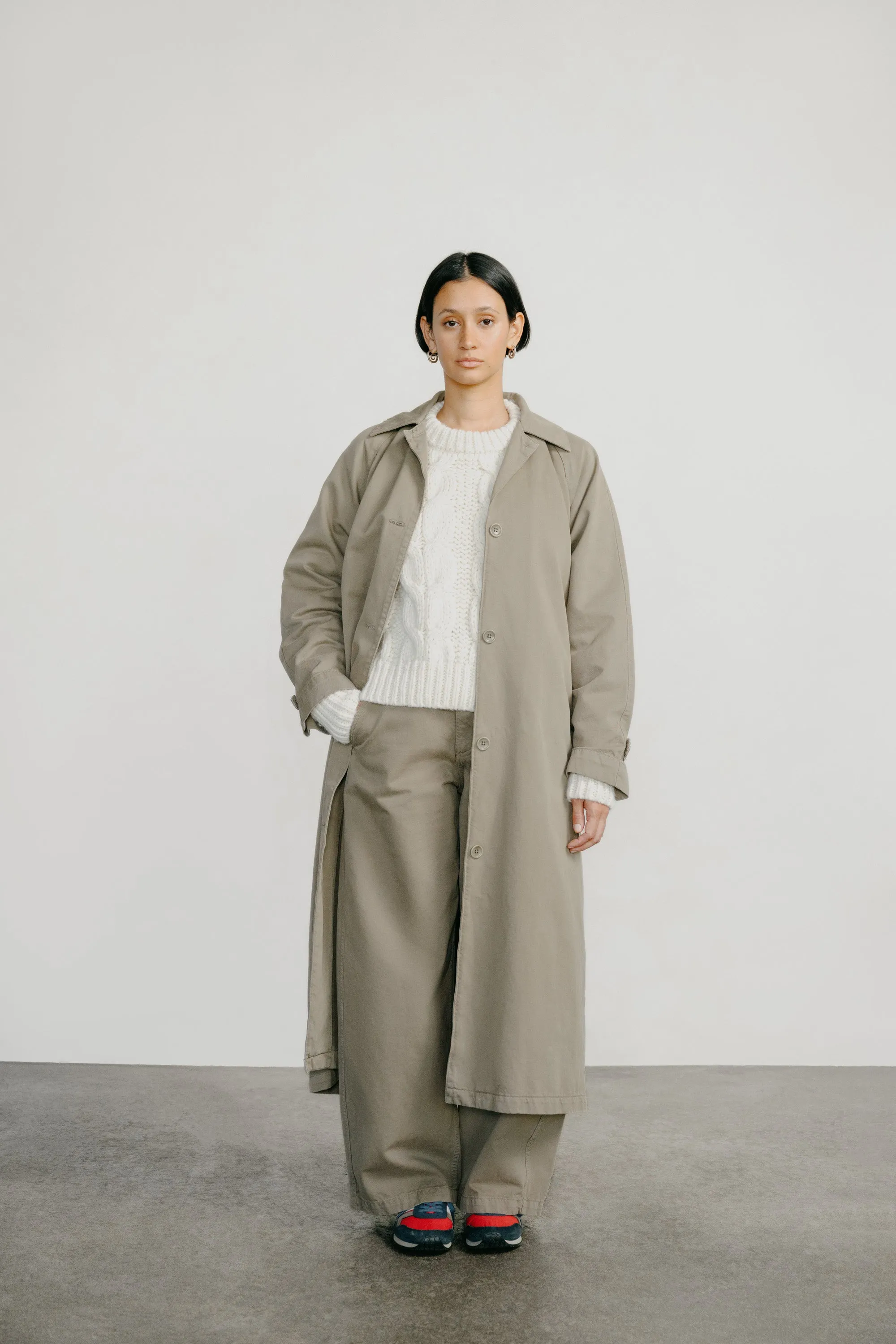 (Imperfect) Wide Leg Chino, Organic Twill, Olive Khaki sold by Ozma product image thumbnail 2