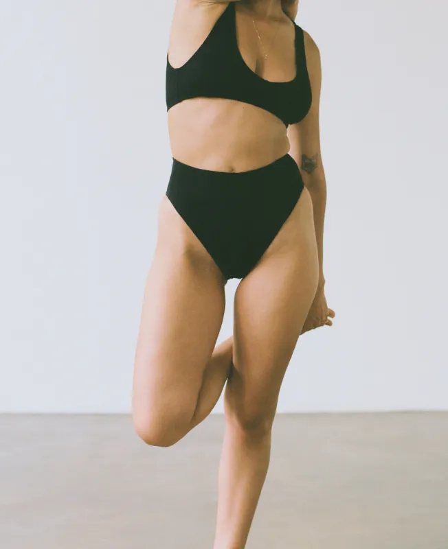 (Imperfect) Rio Panty, Tencel Rib, Black made by Ozma