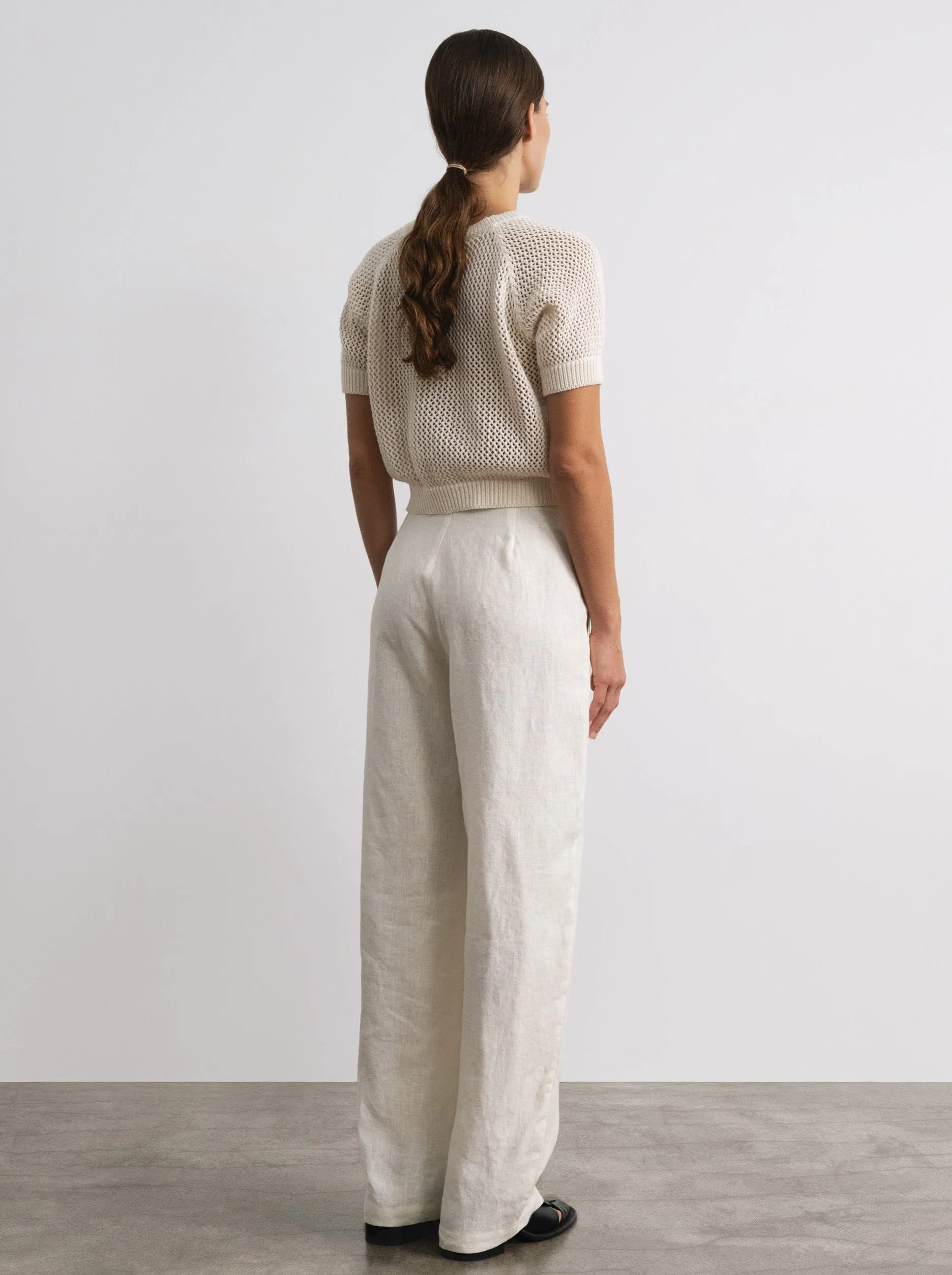 (Imperfect) Linen Trouser, Laundered Linen, Natural sold by Ozma product image thumbnail 3