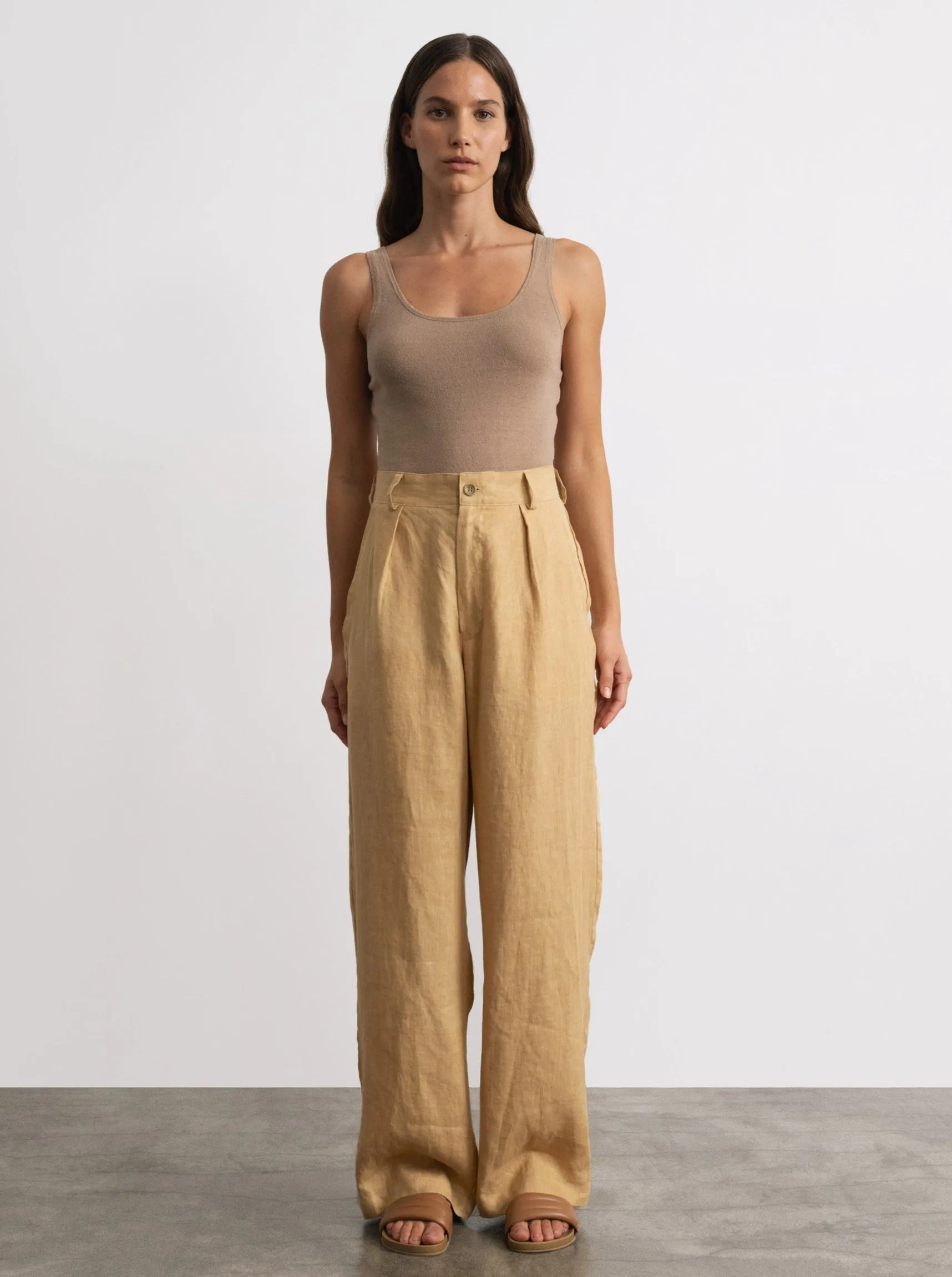 (Imperfect) Linen Trouser, Laundered Linen, Hay sold by Ozma product image thumbnail 2