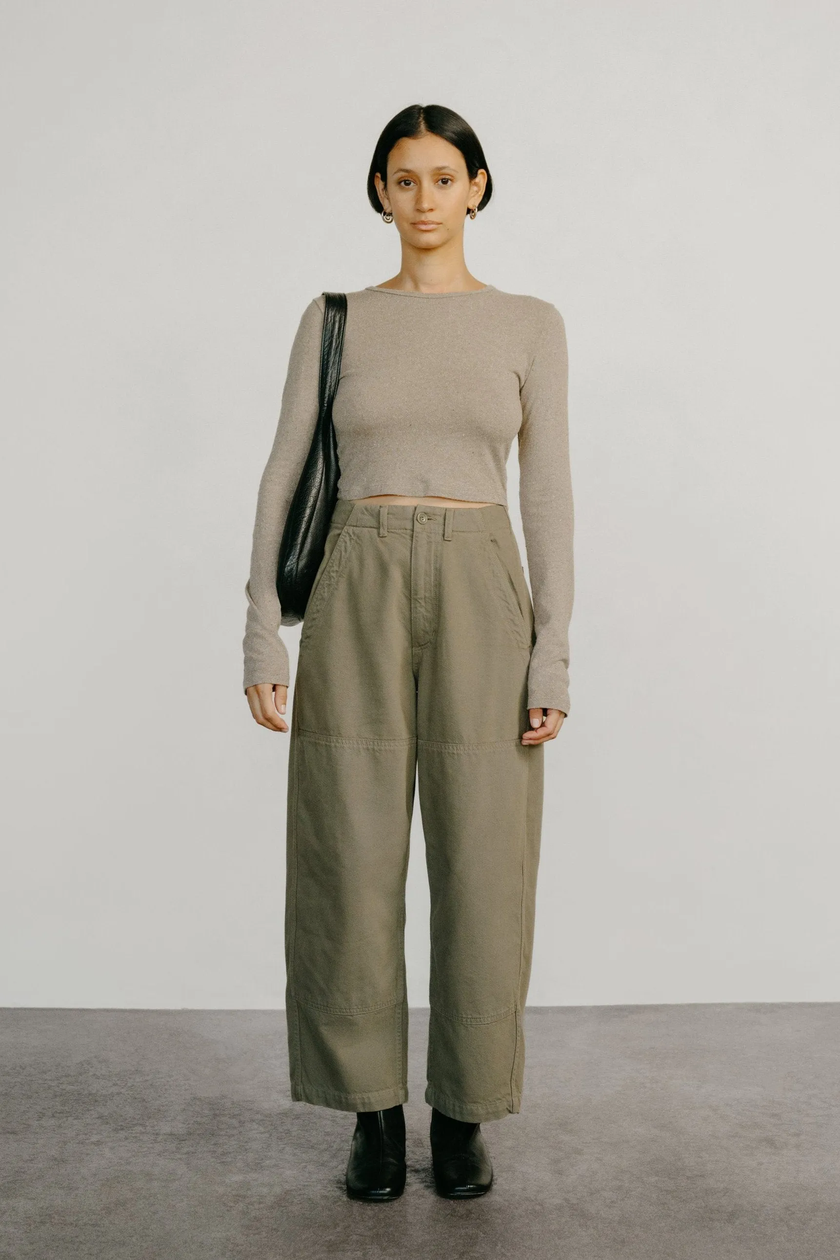 (Imperfect) Jardin Pant, Tencel Bull Denim, Algae sold by Ozma
