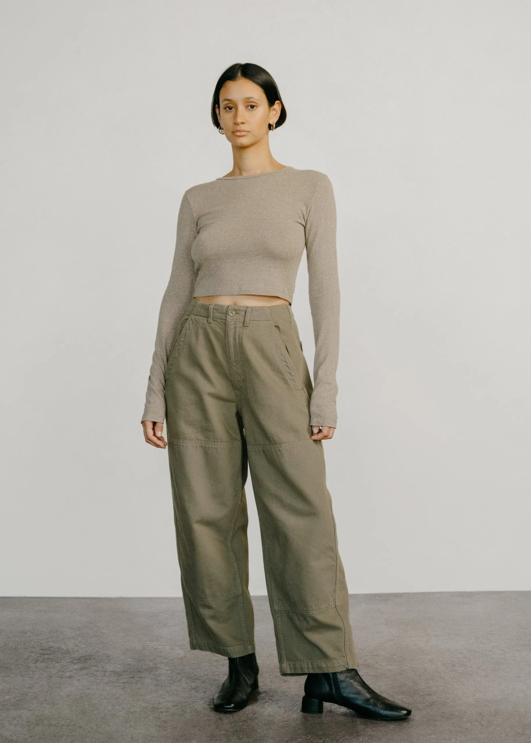 (Imperfect) Jardin Pant, Tencel Bull Denim, Algae sold by Ozma product image thumbnail 3