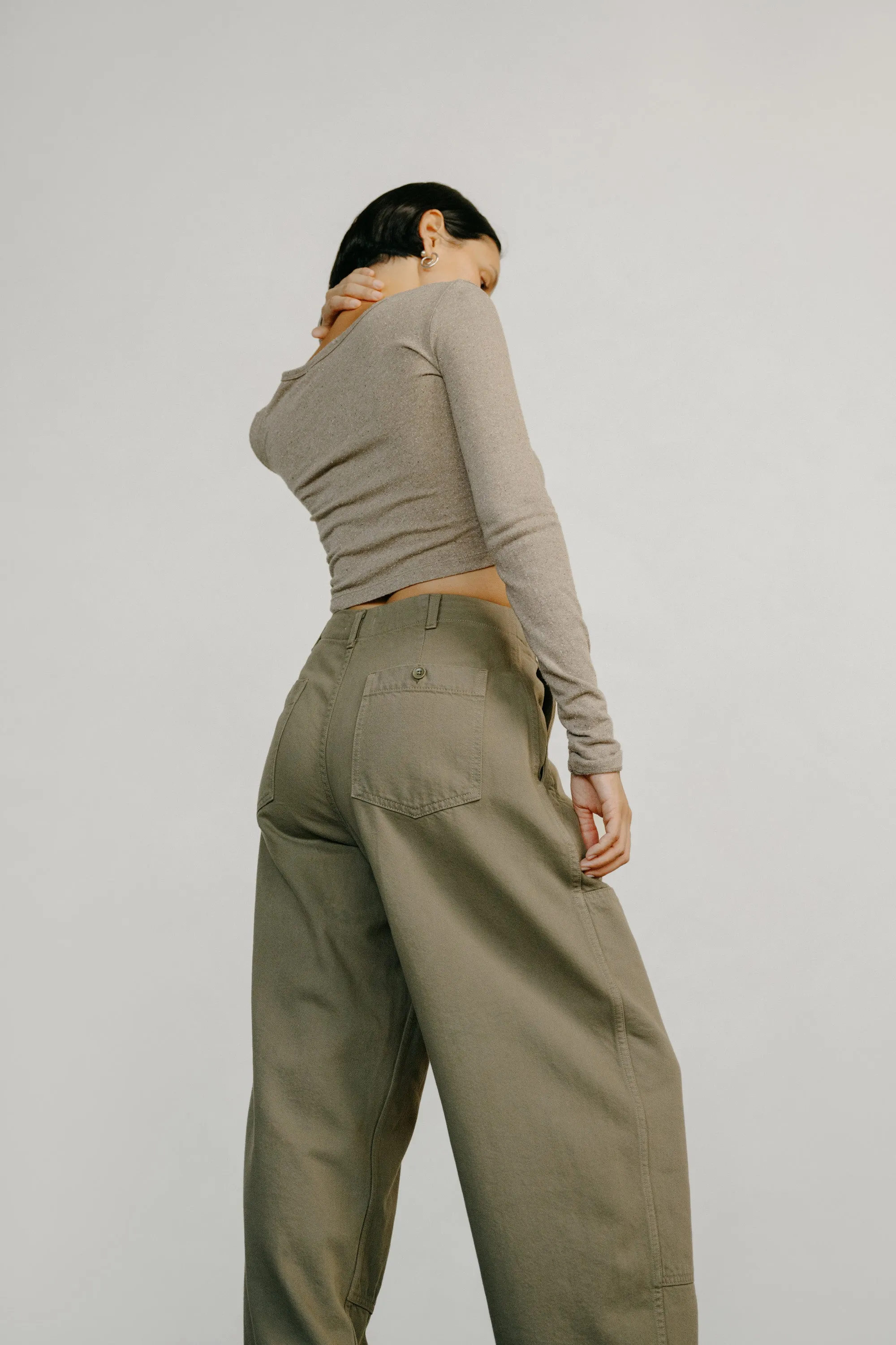 (Imperfect) Jardin Pant, Tencel Bull Denim, Algae sold by Ozma product image thumbnail 2