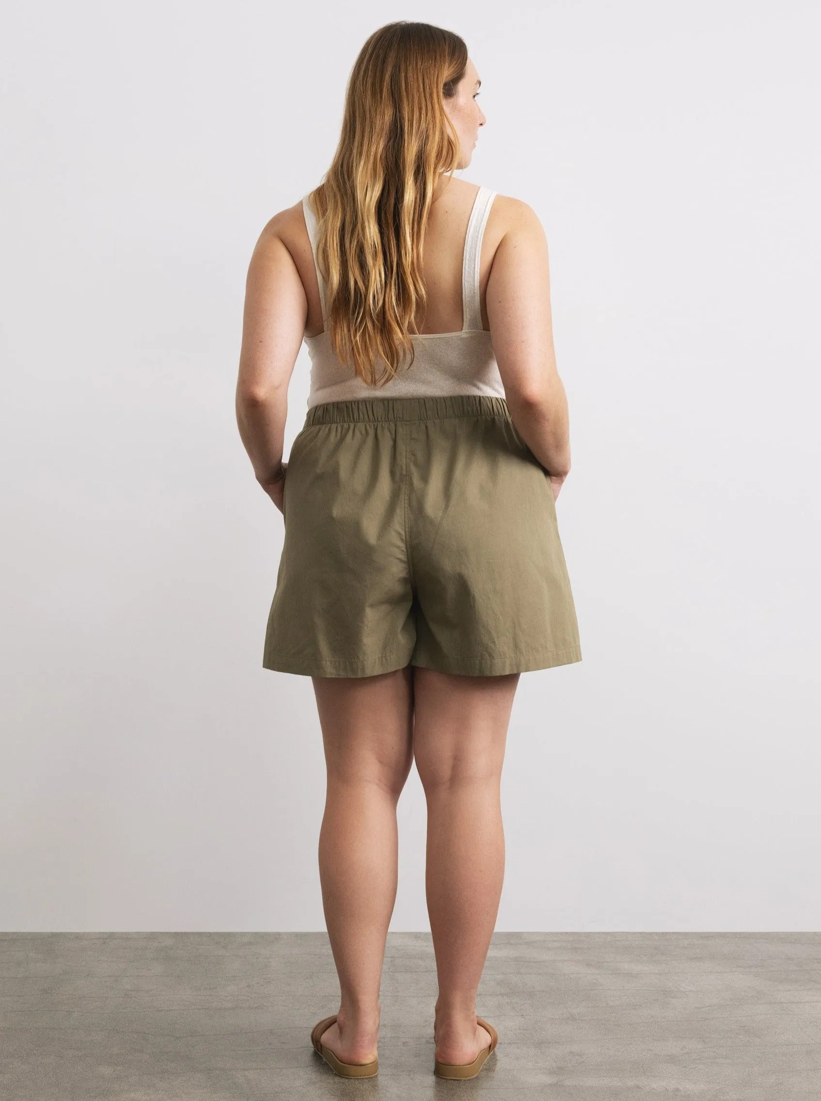 (Imperfect) Juno Short, Organic Cotton Poplin, Algae sold by Ozma product image thumbnail 3