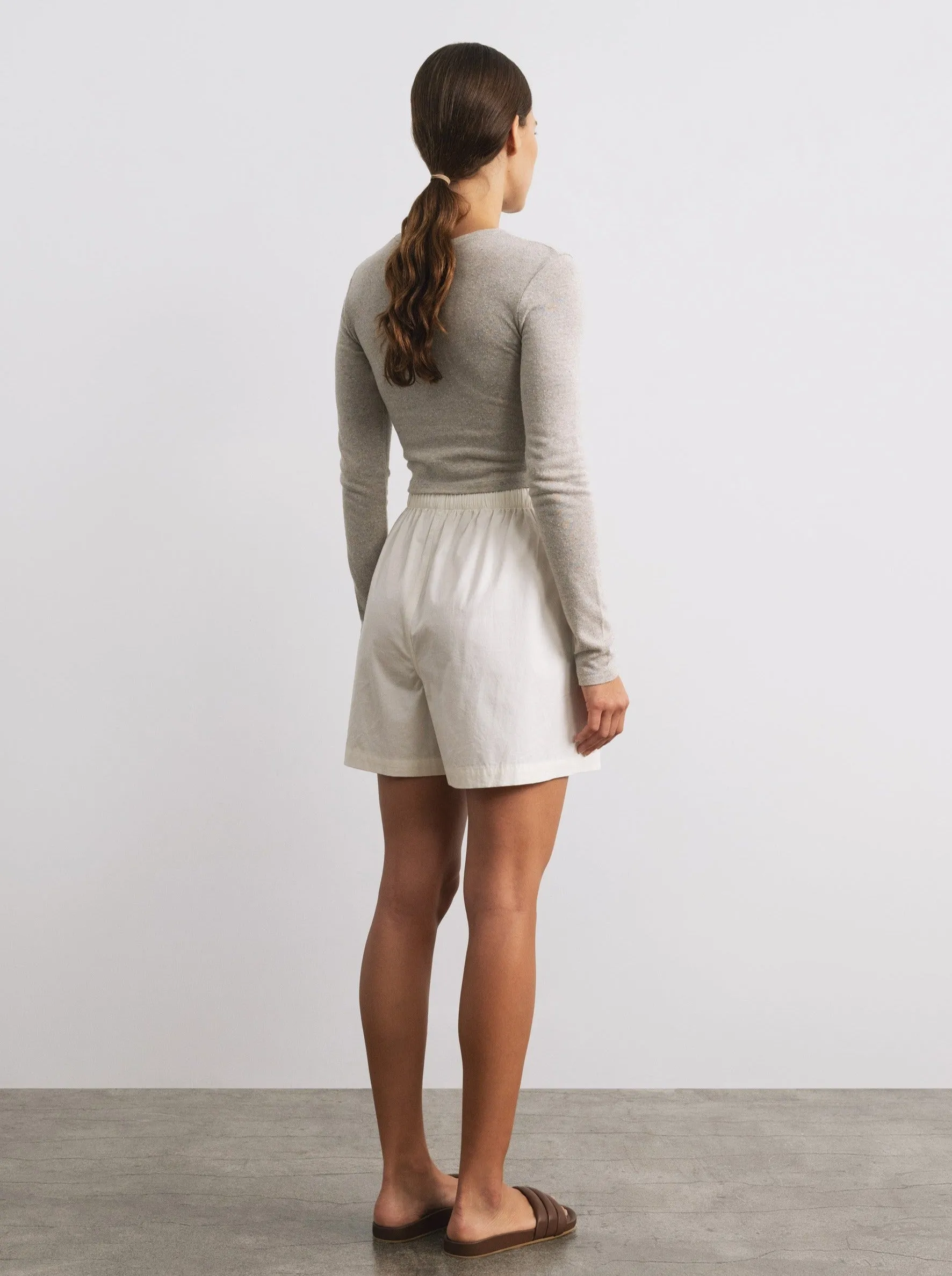 (Imperfect) Juno Short, Organic Cotton Poplin, Natural sold by Ozma product image thumbnail 3