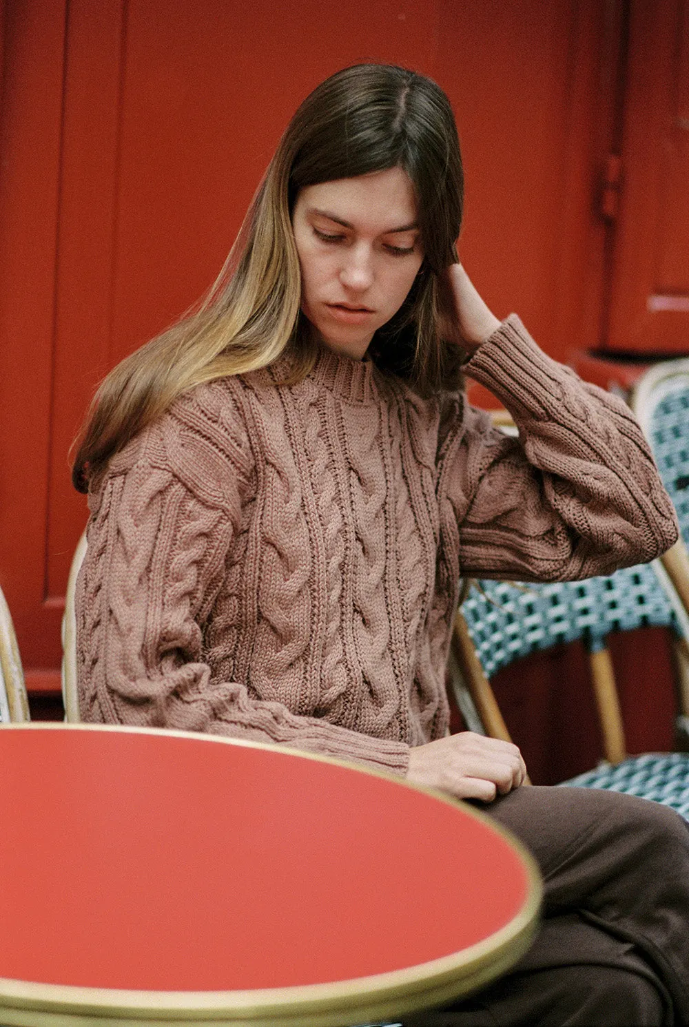 (Imperfect) Patti Cable Crew, Organic Tanguis Cotton, Dust sold by Ozma product image thumbnail 4