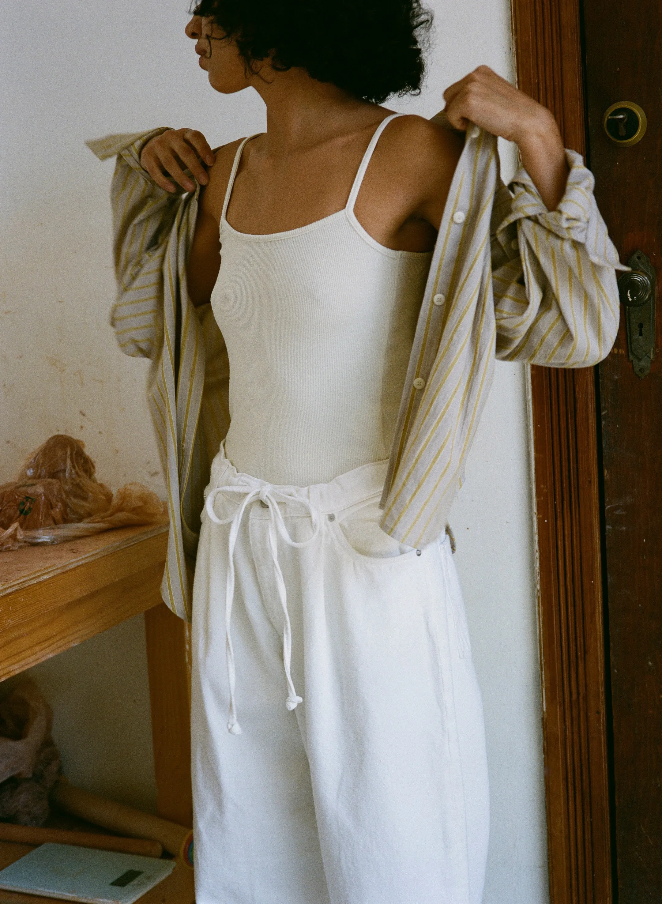 Marcie Shirt, Japanese Organic Cotton, Isla Stripe sold by Ozma product image thumbnail 2