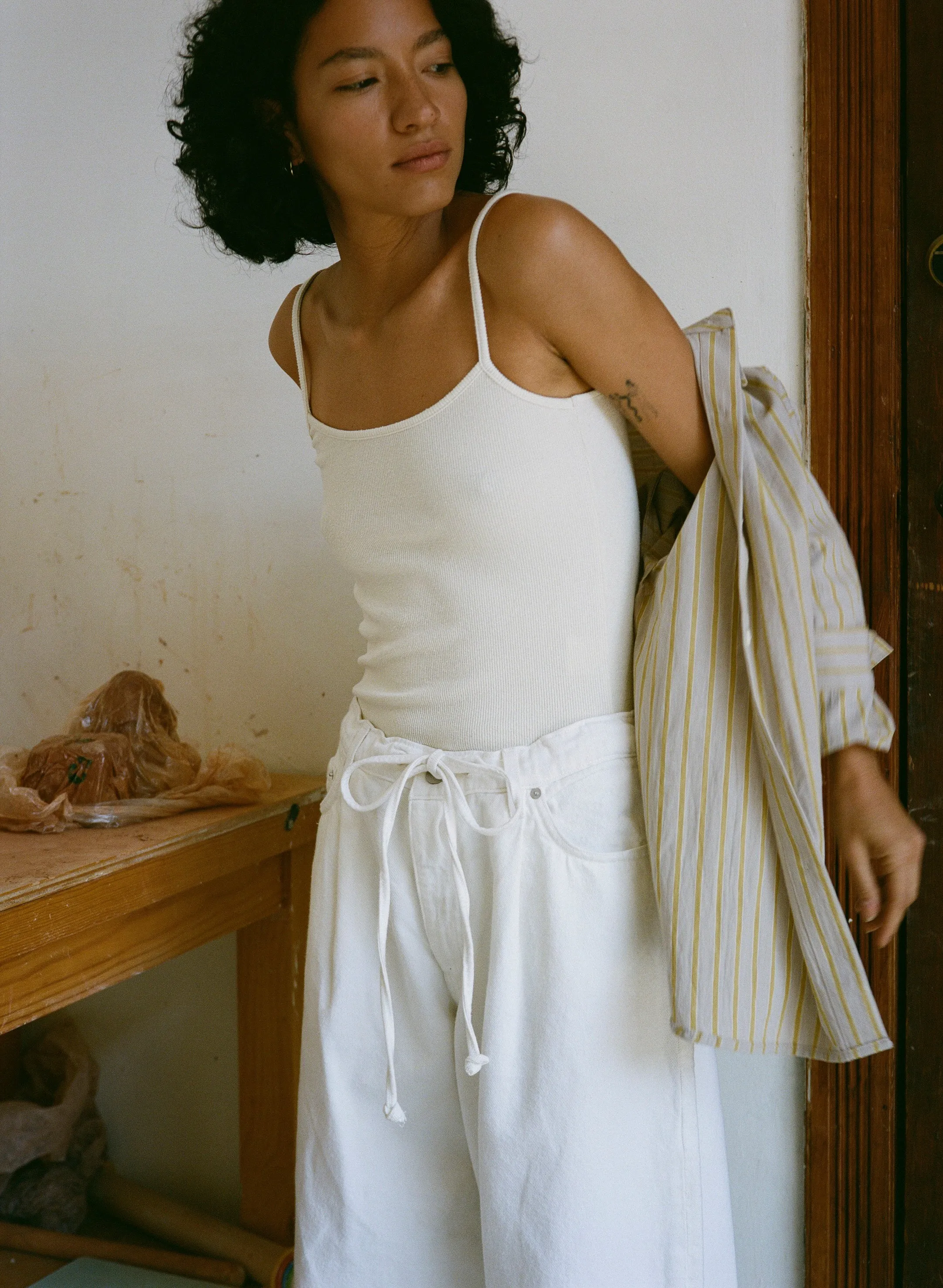 Marcie Shirt, Japanese Organic Cotton, Isla Stripe sold by Ozma product image thumbnail 3