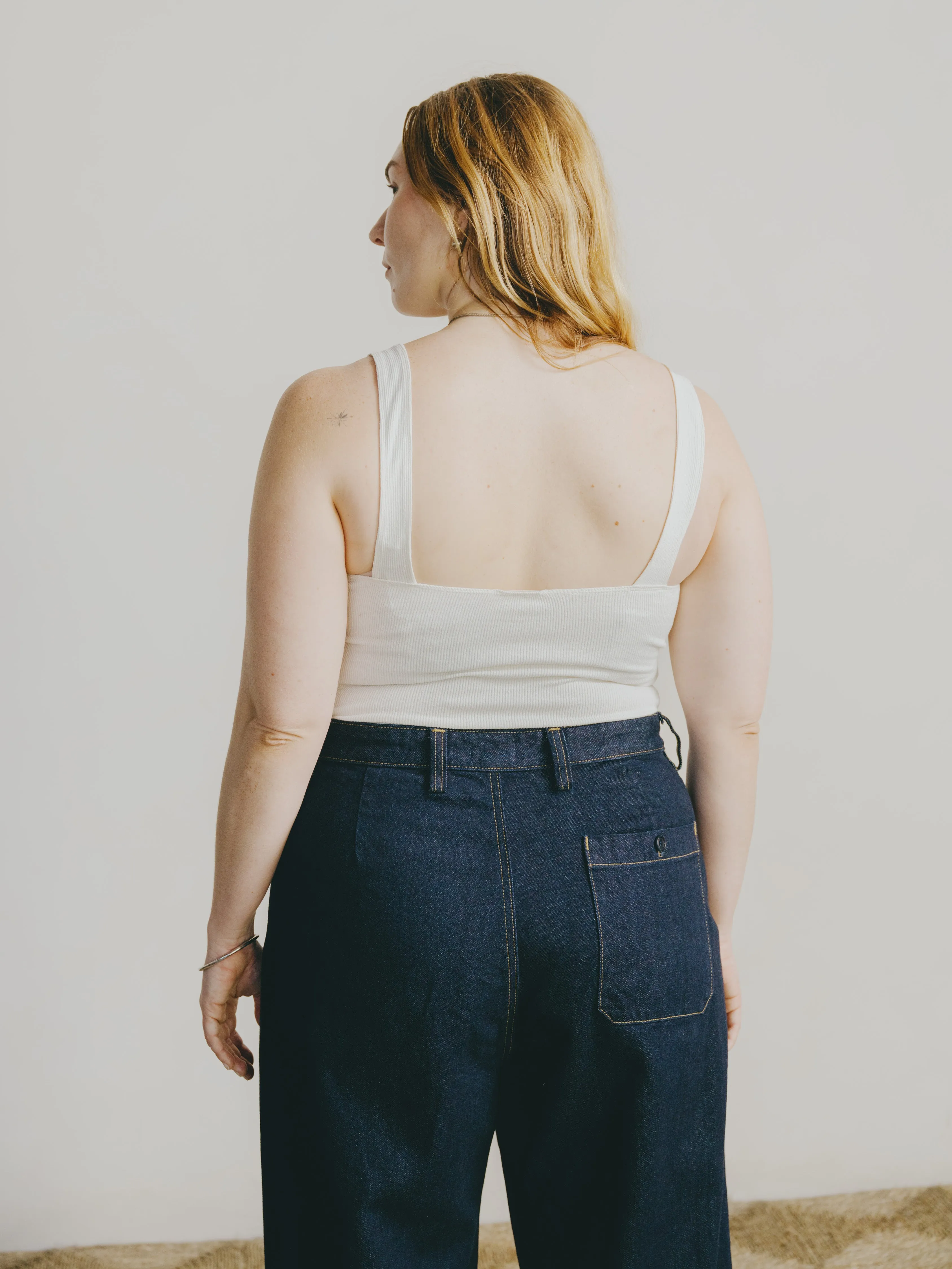 Christy Bodysuit, Ribbed Silk Noil Jersey, Natural sold by Ozma product image thumbnail 5