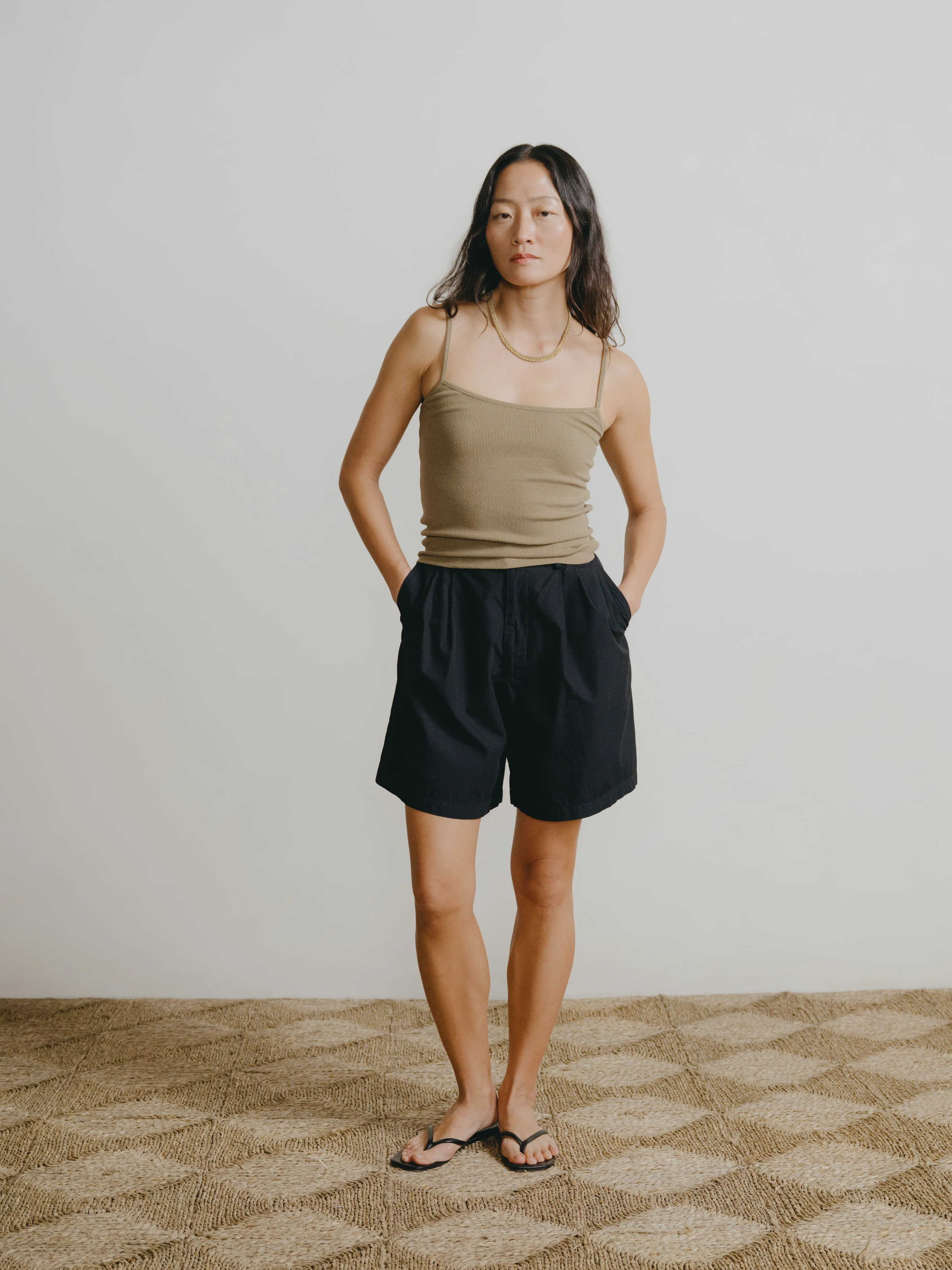 Pfeiffer Short, Organic Poplin, Black sold by Ozma