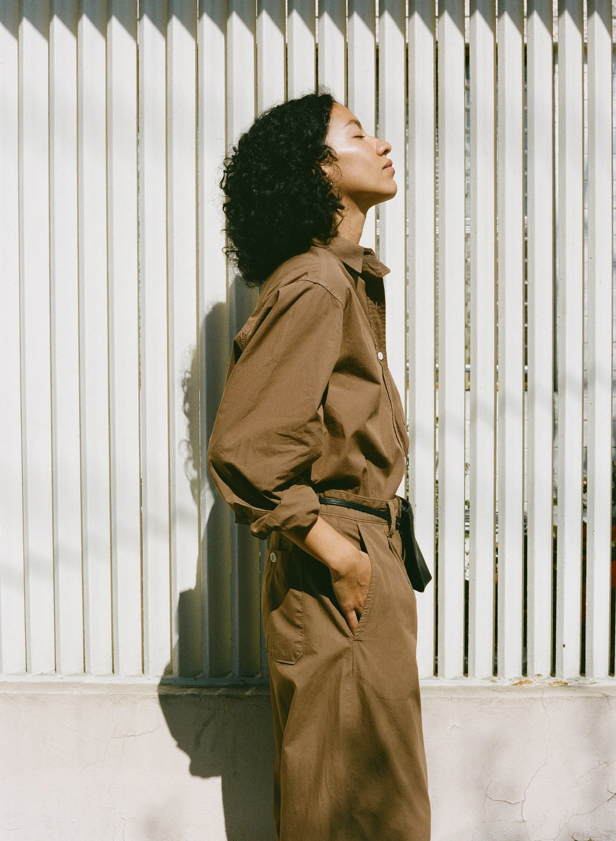 Marcie Shirt, Organic Poplin, Clay sold by Ozma product image thumbnail 2