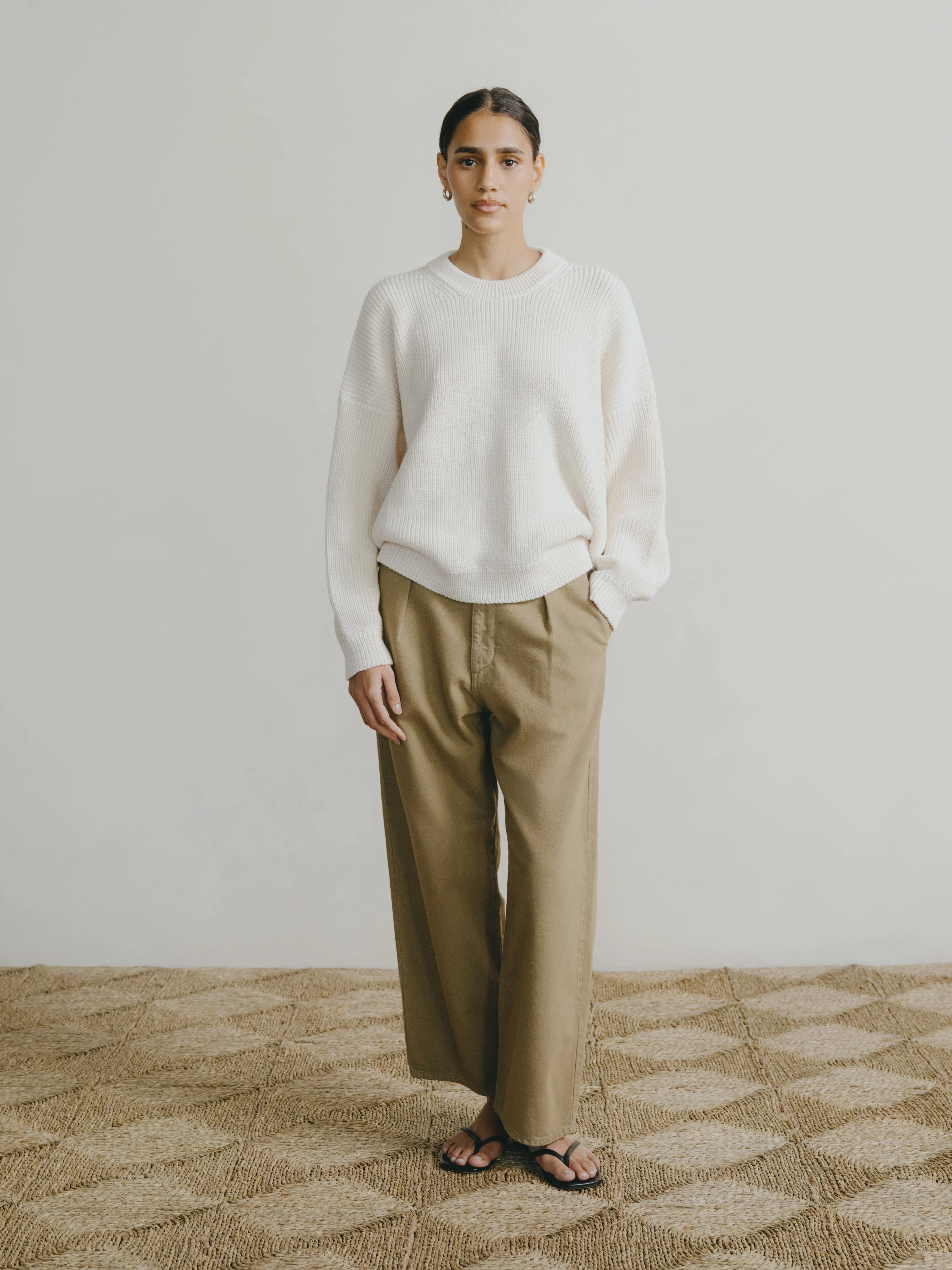Field Pant, Tencel Bull Denim, Khaki sold by Ozma