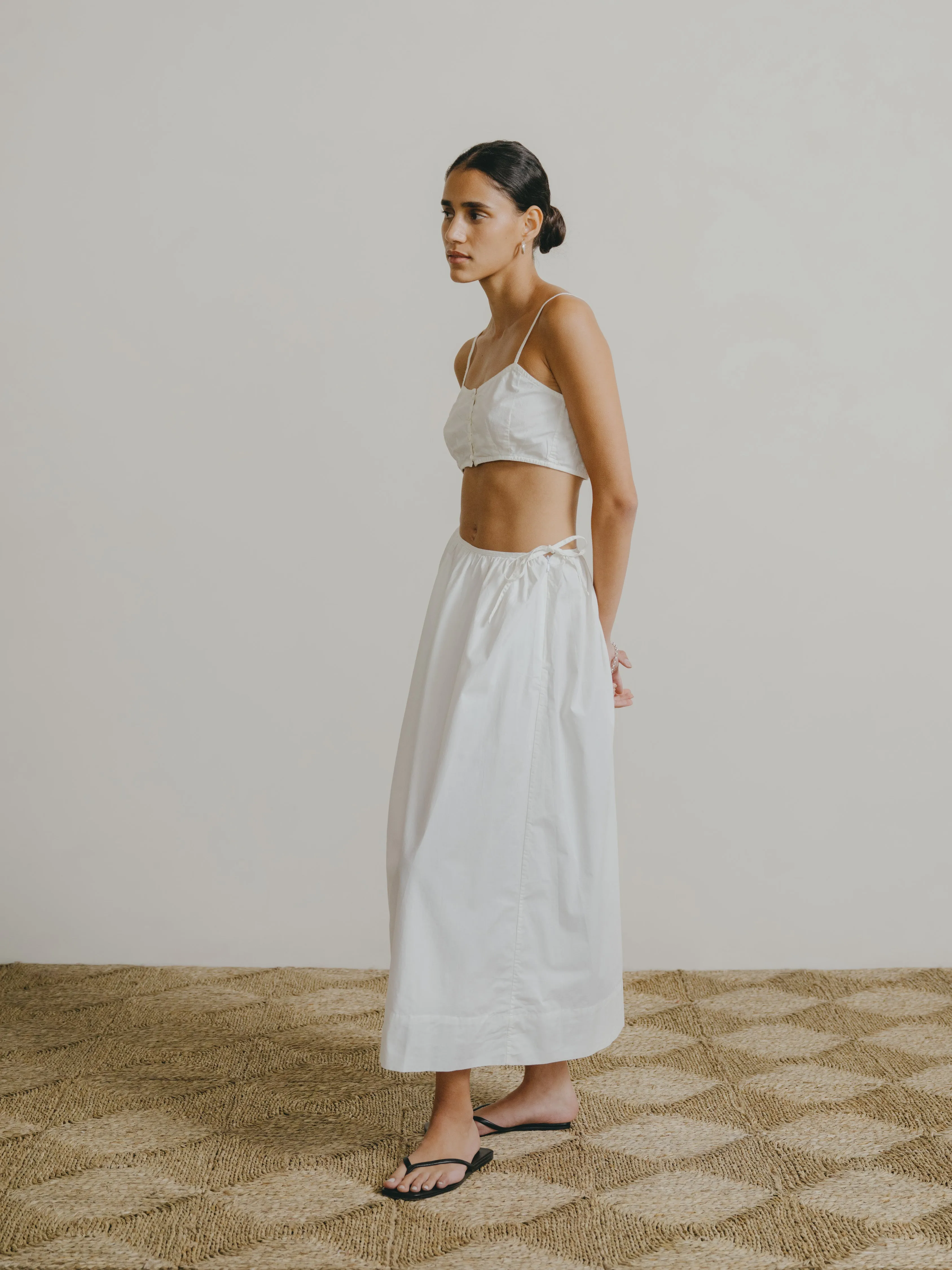 Avita Skirt, Organic Poplin, Natural sold by Ozma product image thumbnail 2