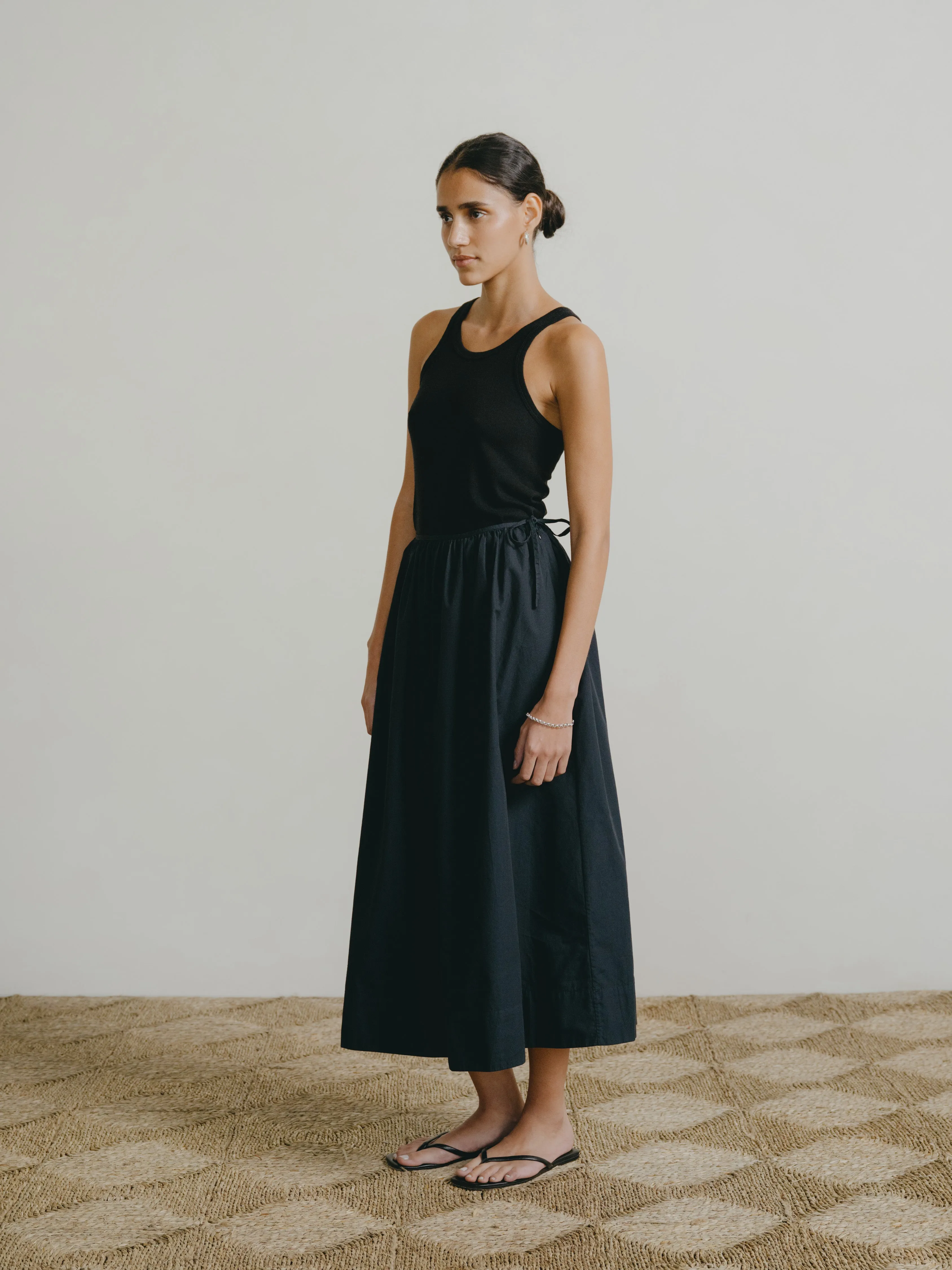 Avita Skirt, Organic Poplin, Black sold by Ozma product image thumbnail 2