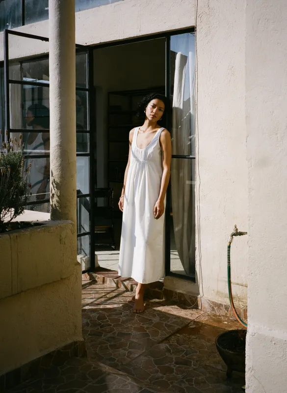 Colina Dress, Organic Batiste, Natural made by Ozma