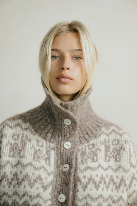 Cabin Cardi, Alpaca Cotton, Shrub made by Ozma