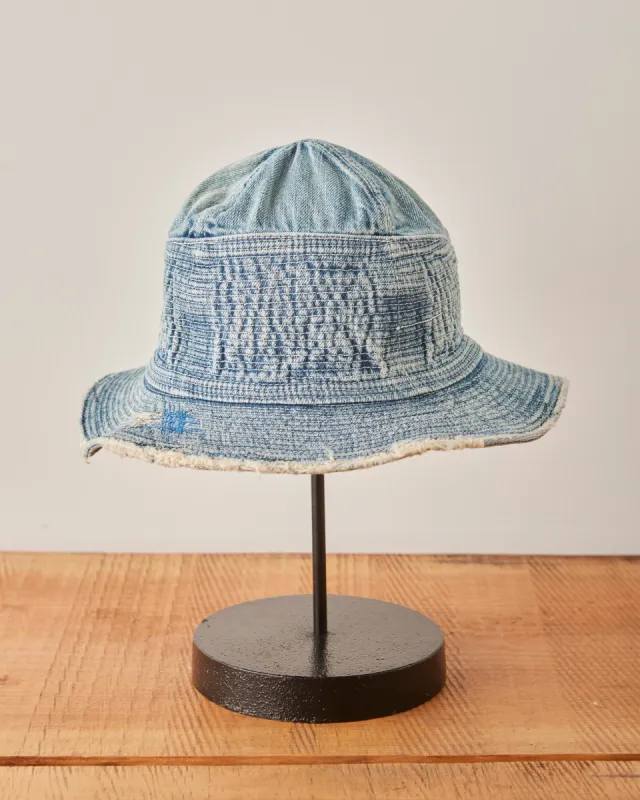 Kapital 11.5oz Denim The Old Man and the Sea Hat, Indigo sold by Glasswing