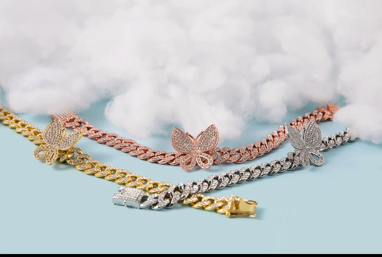 Butterfly Cuban Anklet sold by Monarch & Muse product image thumbnail 3