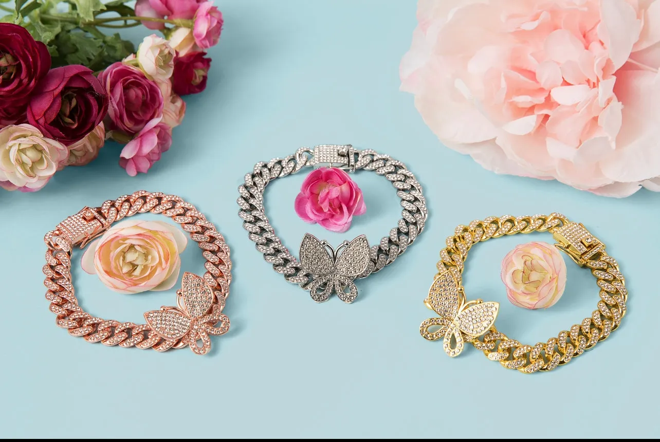 Butterfly Cuban Anklet sold by Monarch & Muse product image thumbnail 2