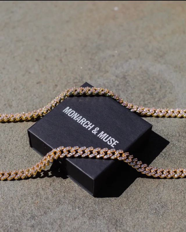 Gold Marbella Cuban Choker made by Monarch & Muse