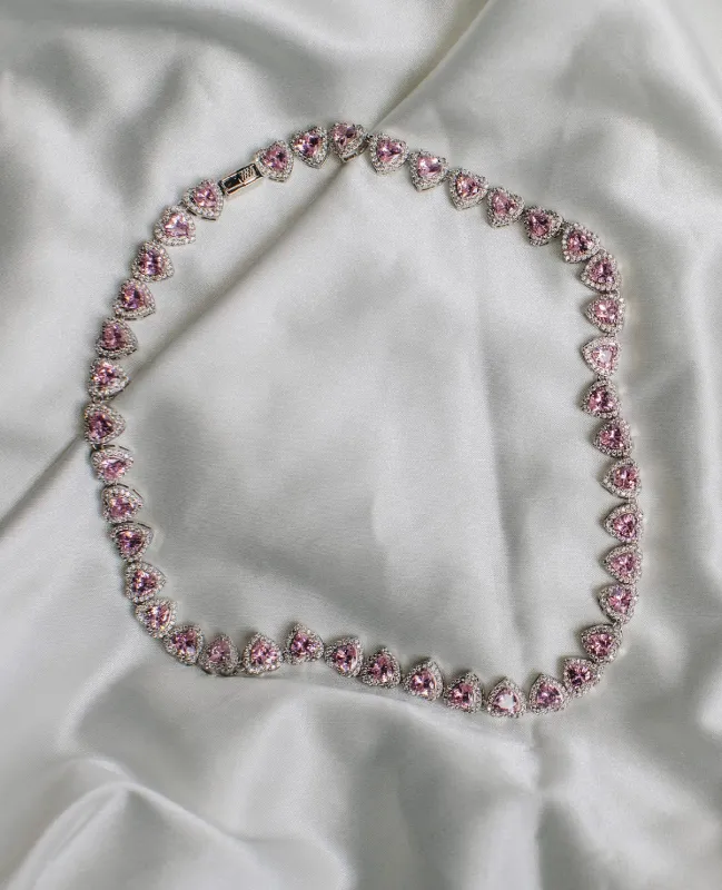 Queen of Hearts Pink Choker made by Monarch & Muse