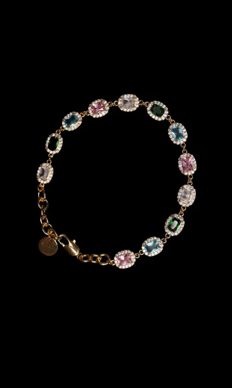 Rainbow Bezel Bracelet made by Monarch & Muse
