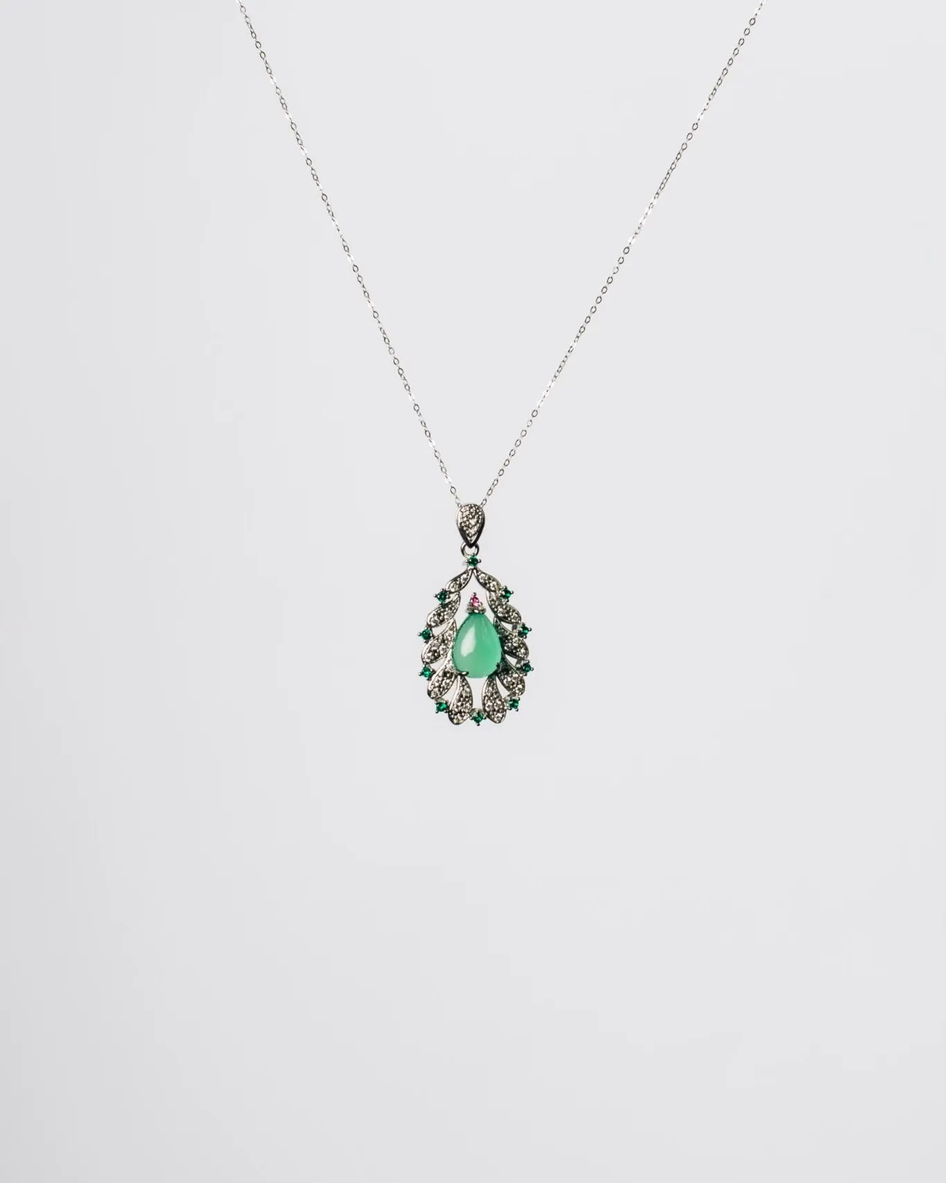 Raindrop Emerald Necklace sold by Monarch & Muse