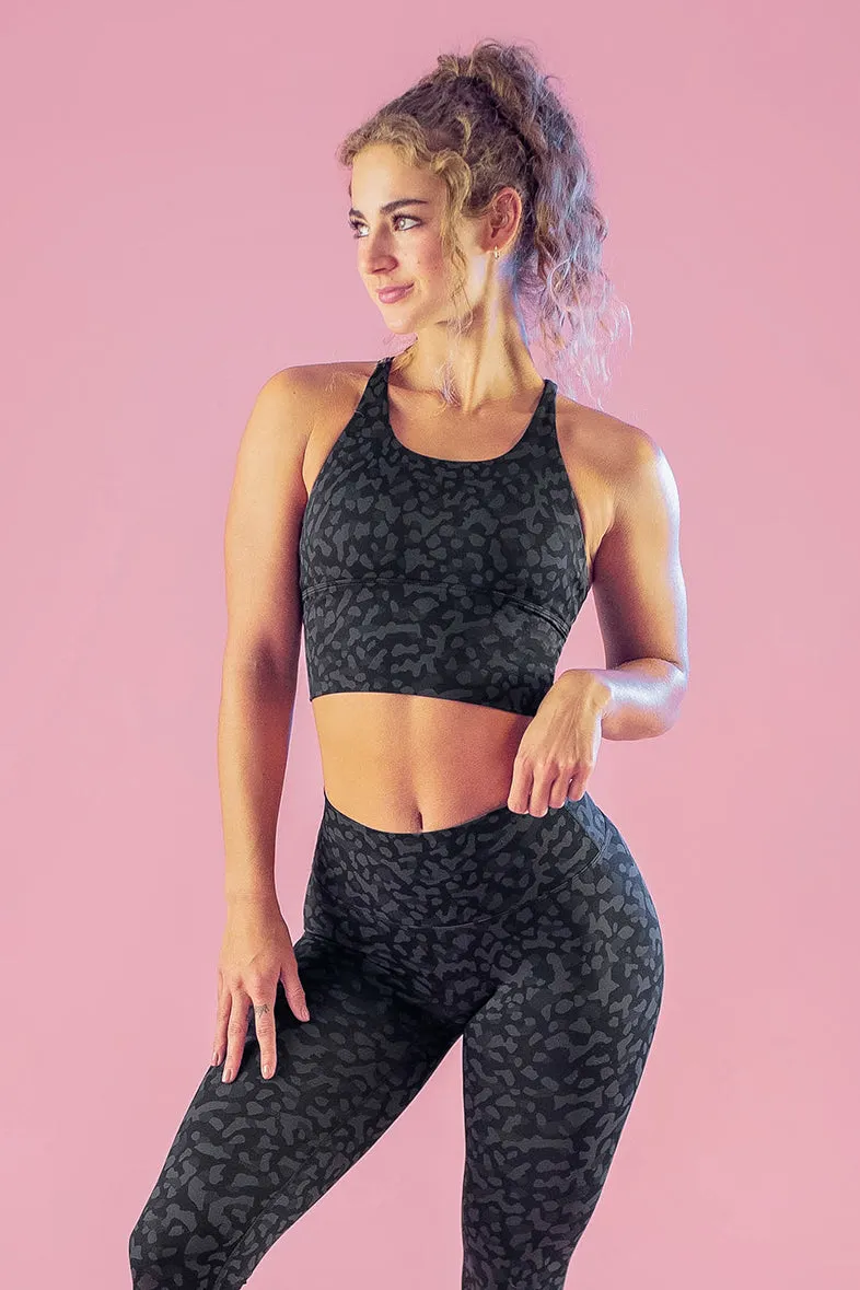 Aria Strappy Back Sports Bra - Leopard sold by Jed North product image thumbnail 2