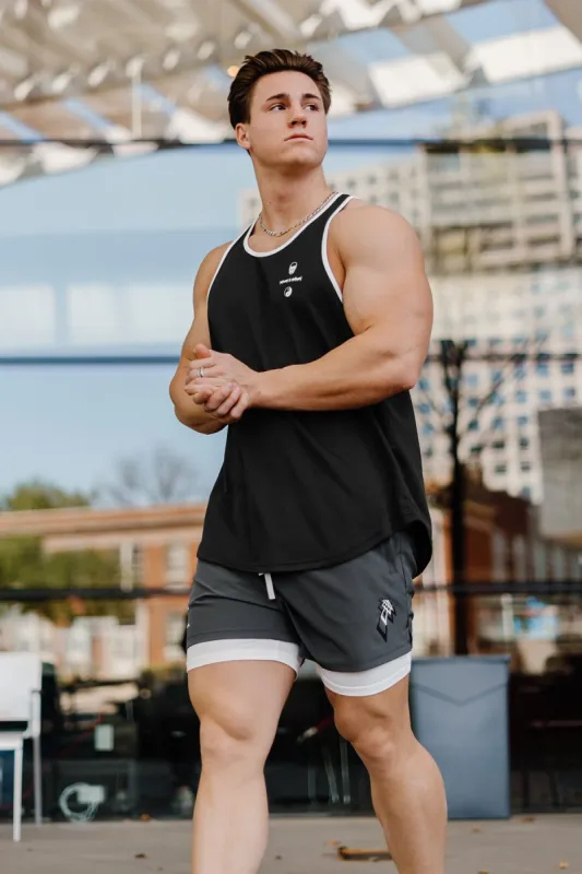 Fast-Dry Workout Stringer - White Trim Skull sold by Jed North