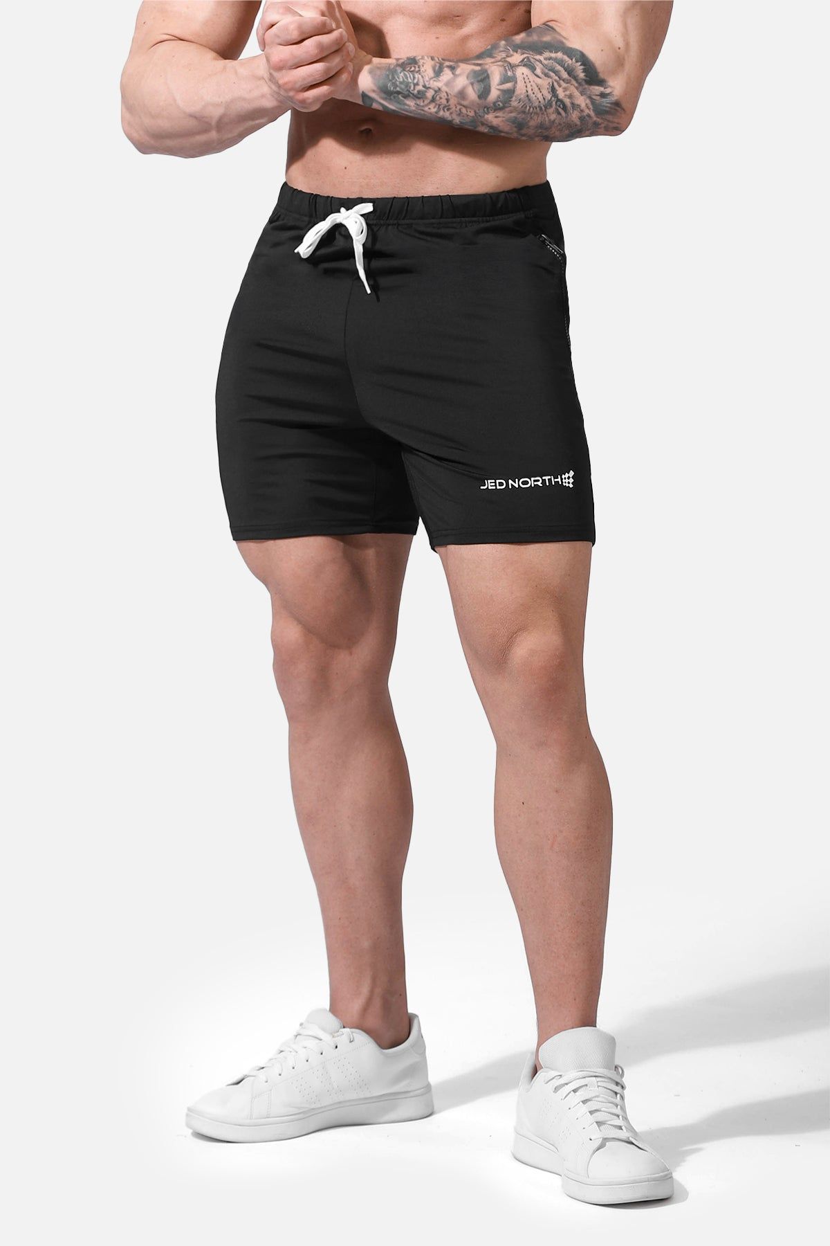 Agile Plus 5.5'' Bodybuilding Shorts w Zipper Pockets - Black sold by Jed North