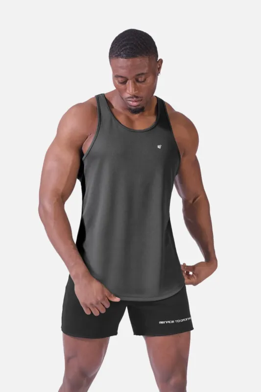 Fast-Dry Bodybuilding Workout Stringer - Charcoal sold by Jed North