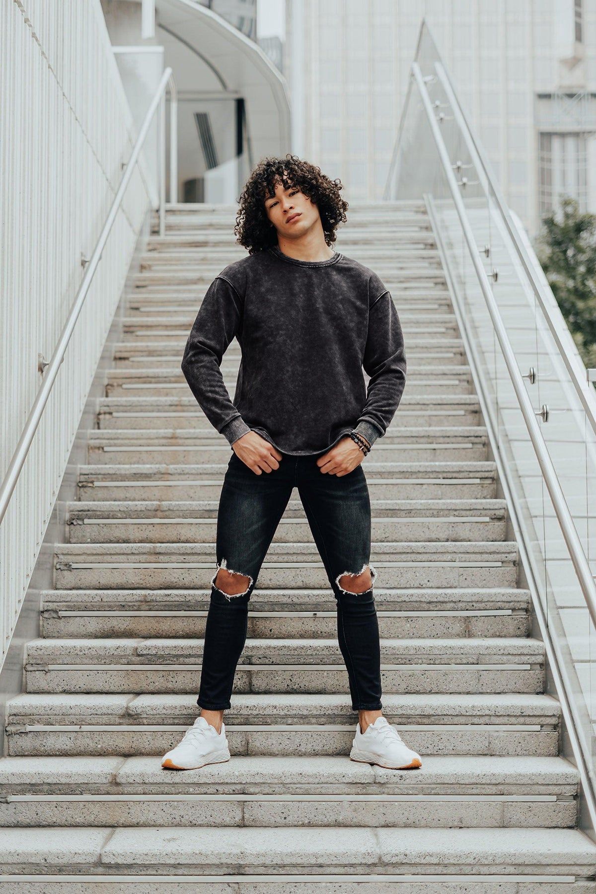 Certified Oversized Crewneck Sweater - Vintage Wash Black sold by Jed North product image thumbnail 3