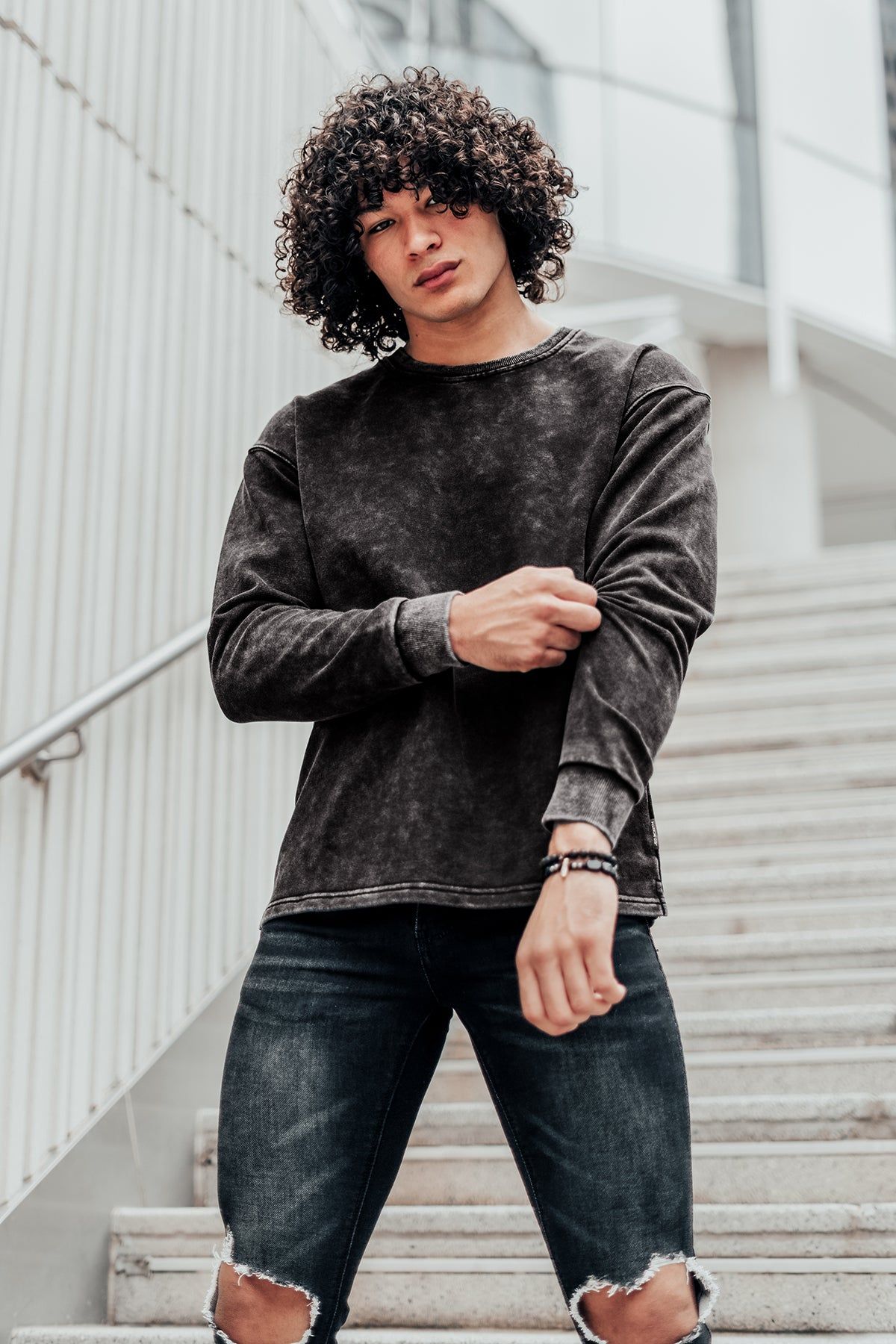 Certified Oversized Crewneck Sweater - Vintage Wash Black sold by Jed North