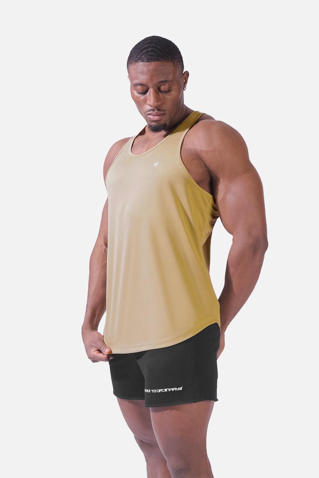 Fast-Dry Bodybuilding Workout Stringer - Khaki sold by Jed North product image thumbnail 4