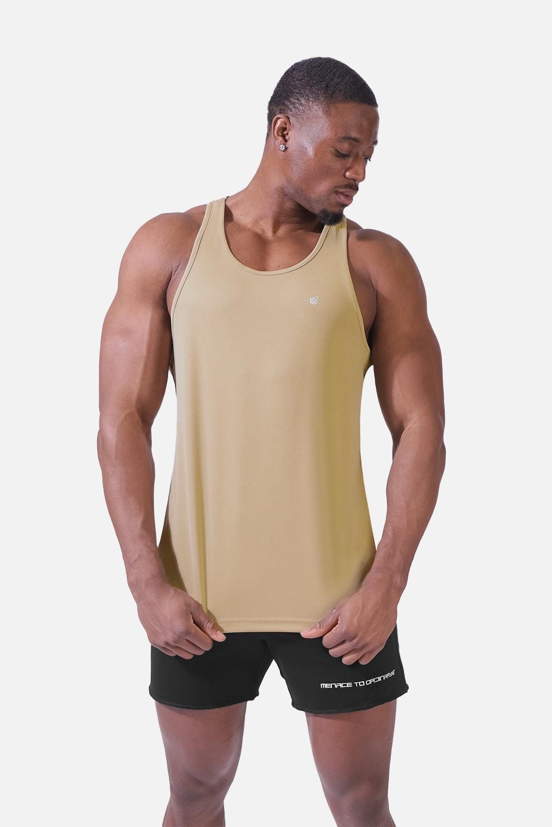 Fast-Dry Bodybuilding Workout Stringer - Khaki sold by Jed North product image thumbnail 3