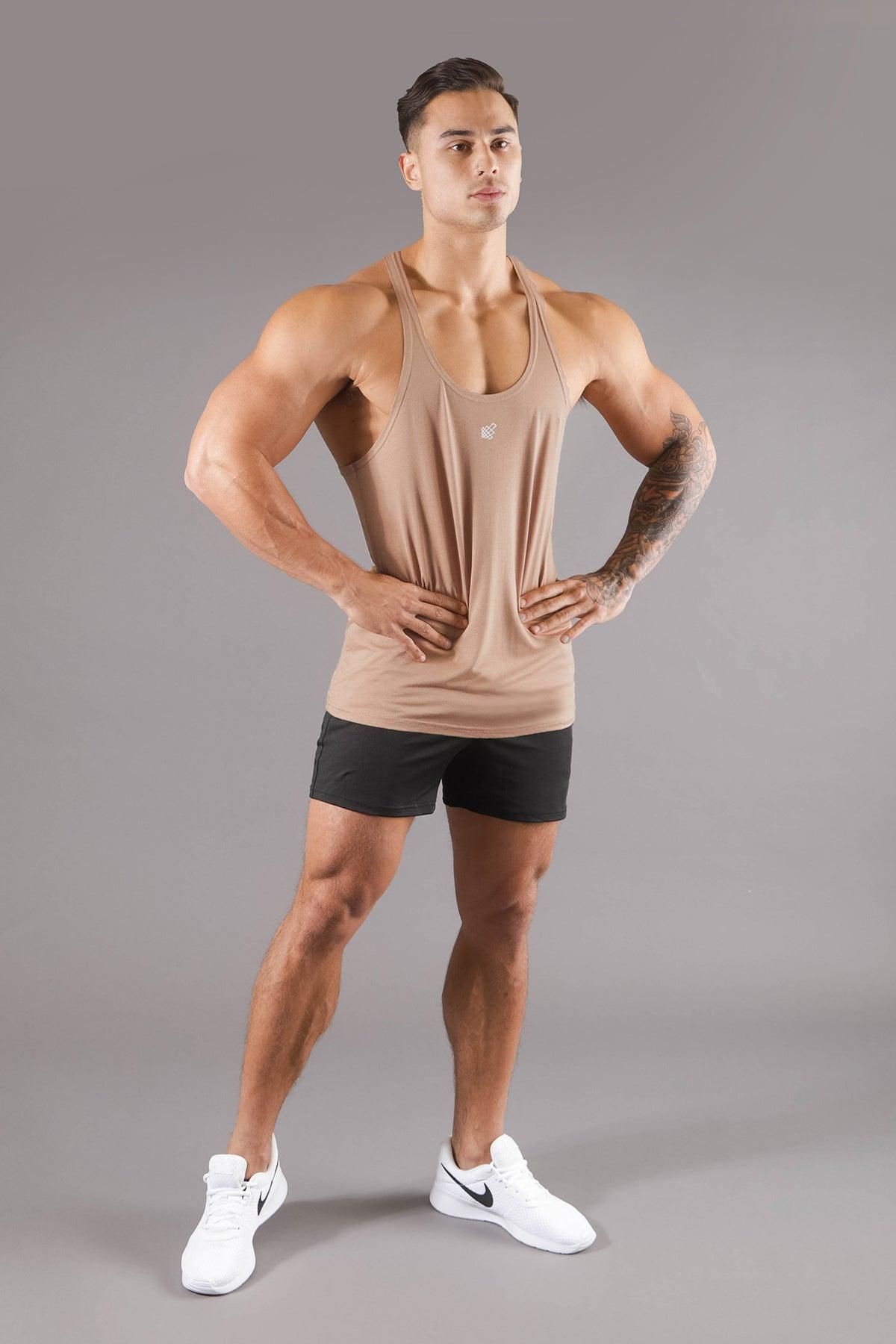 Classic Bodybuilding Racerback Stringer - Walnut Brown sold by Jed North