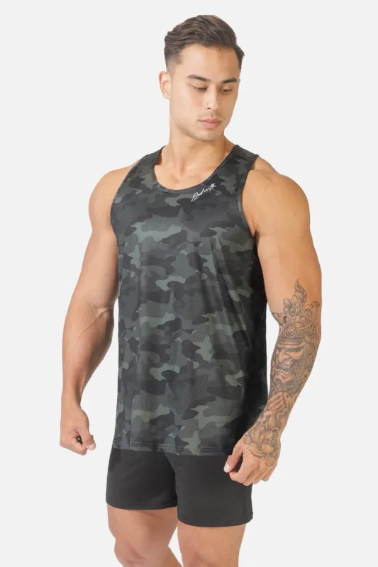 Graphic Muscle Tank Top - Camo sold by Jed North